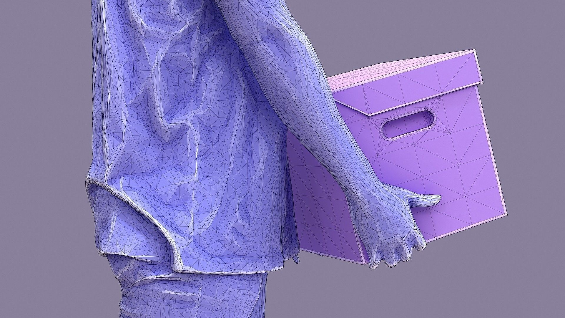 Buddy with Box 3D model_12