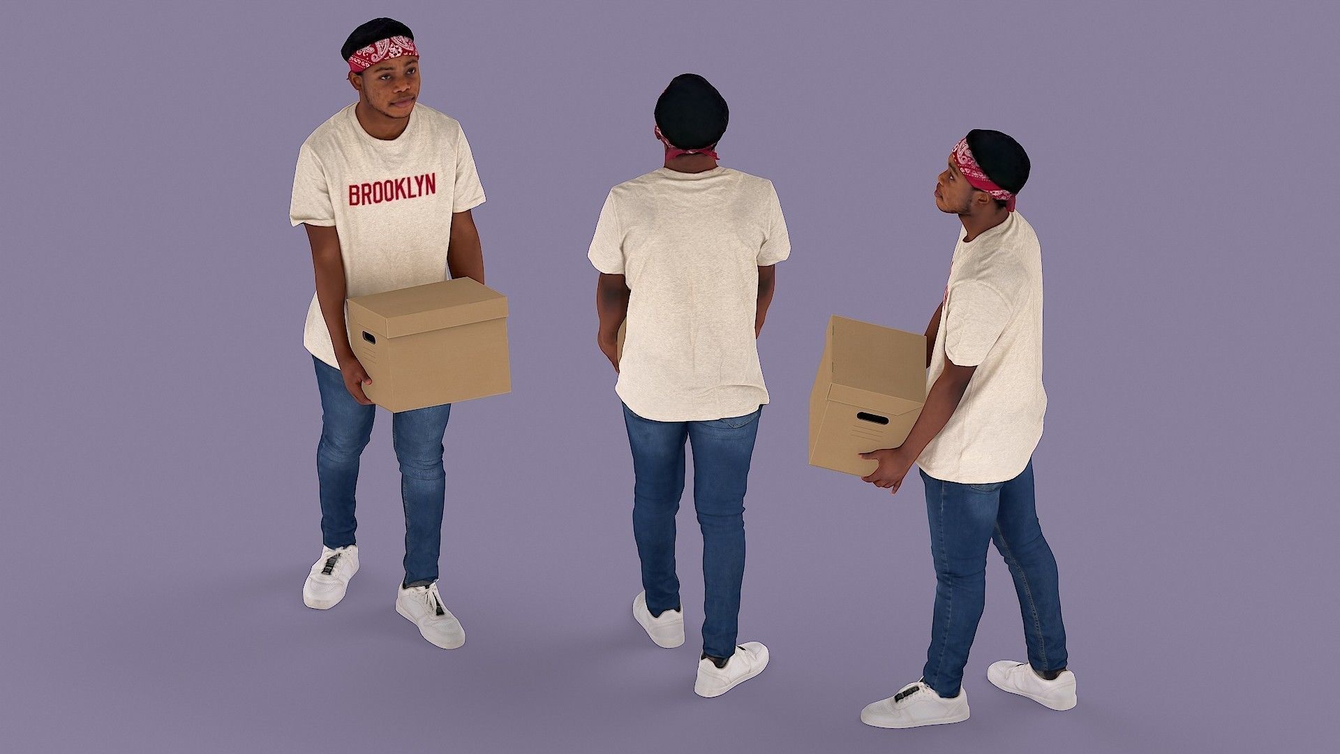 Buddy with Box 3D model_5