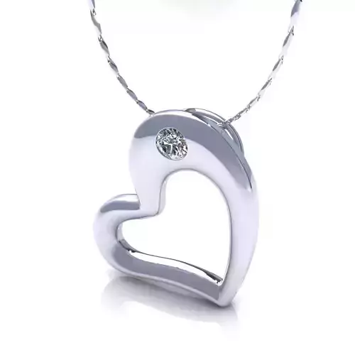Wow Heart Diamond Pendant