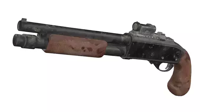 Detailed Old Shotgun Rig 