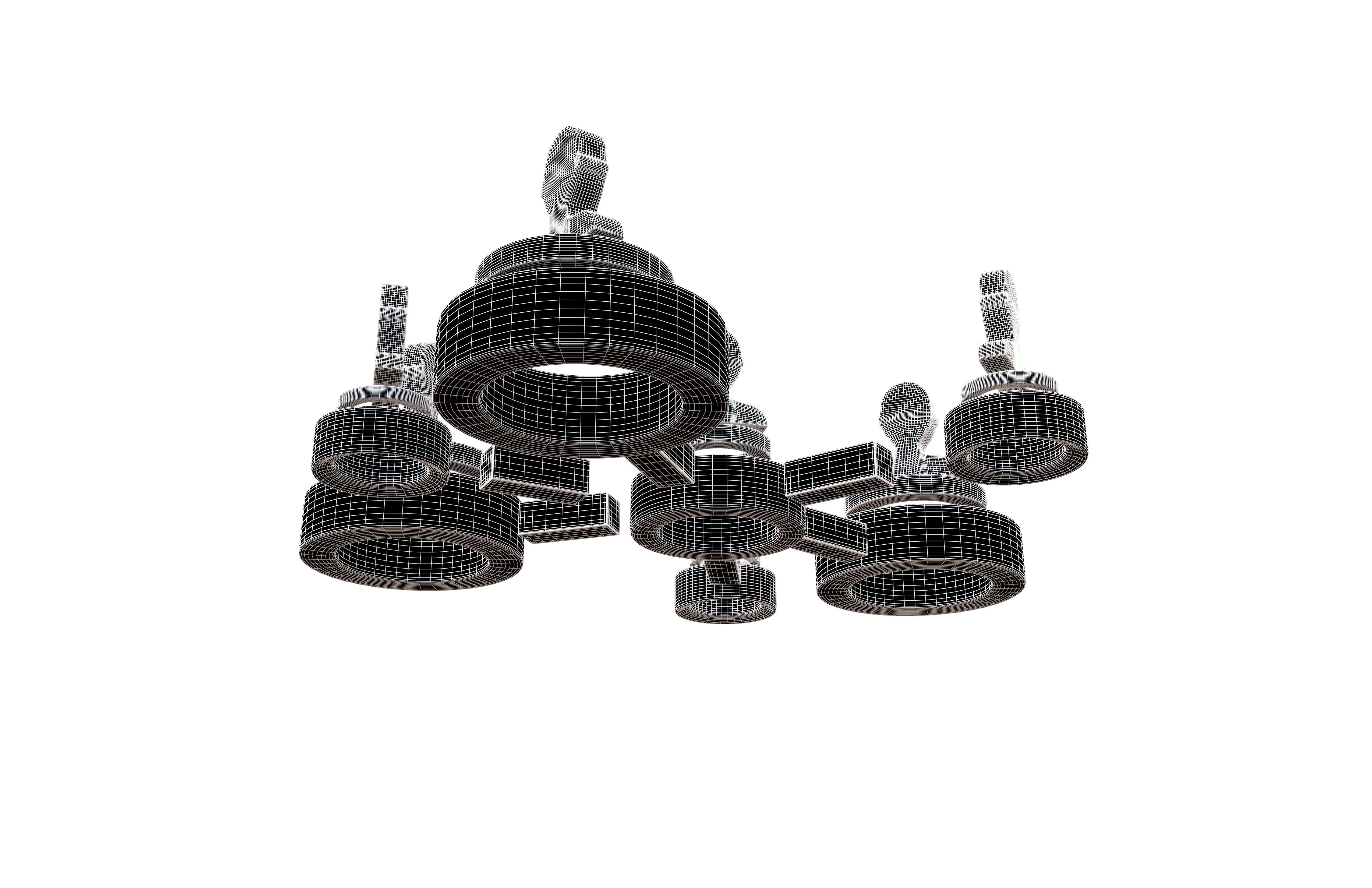 Network Connection Icon v2 002 Low-poly 3D model_5