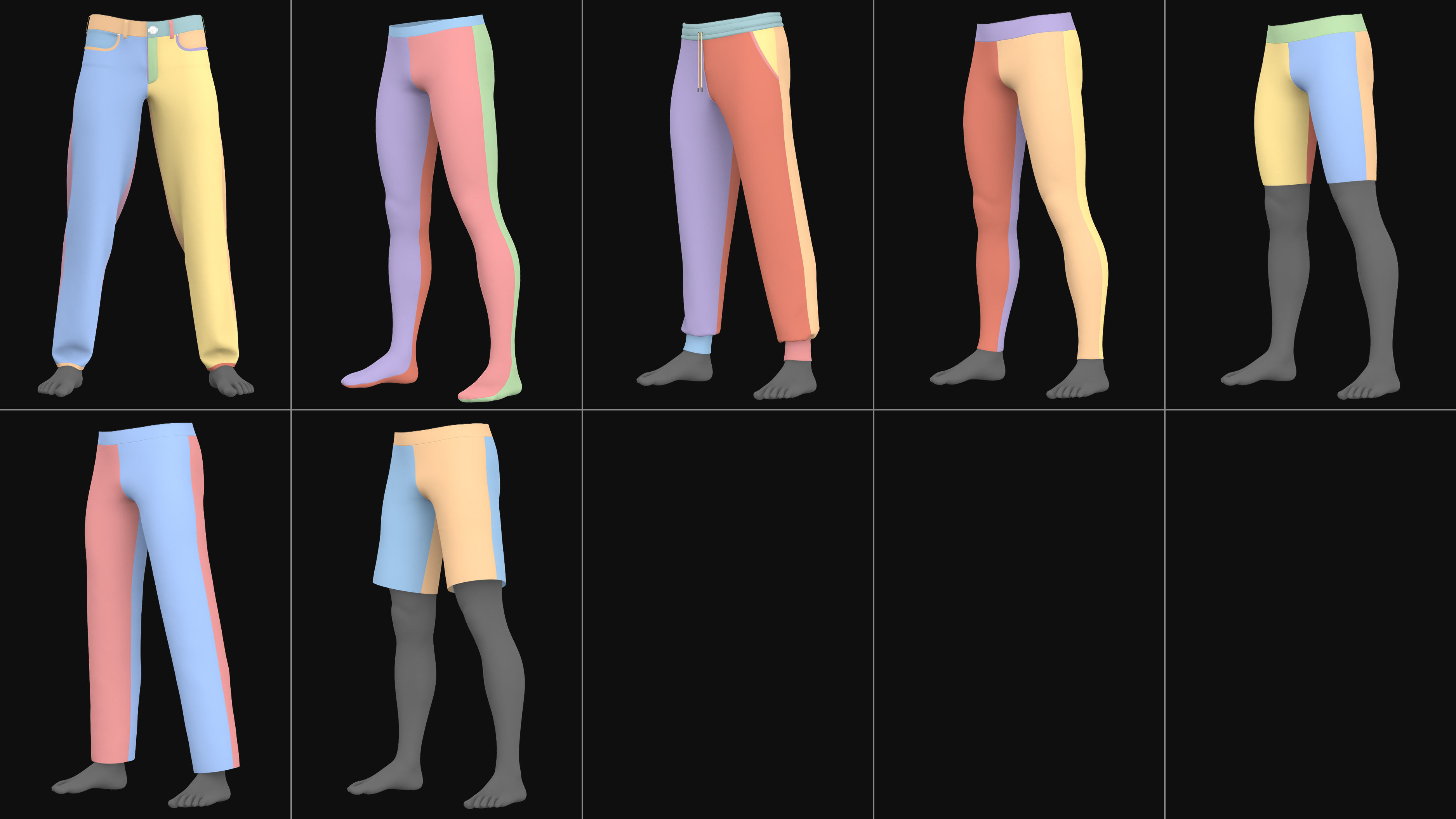 Female and male basic clothes pack MD Clo 3D zprj obj 3D model_14