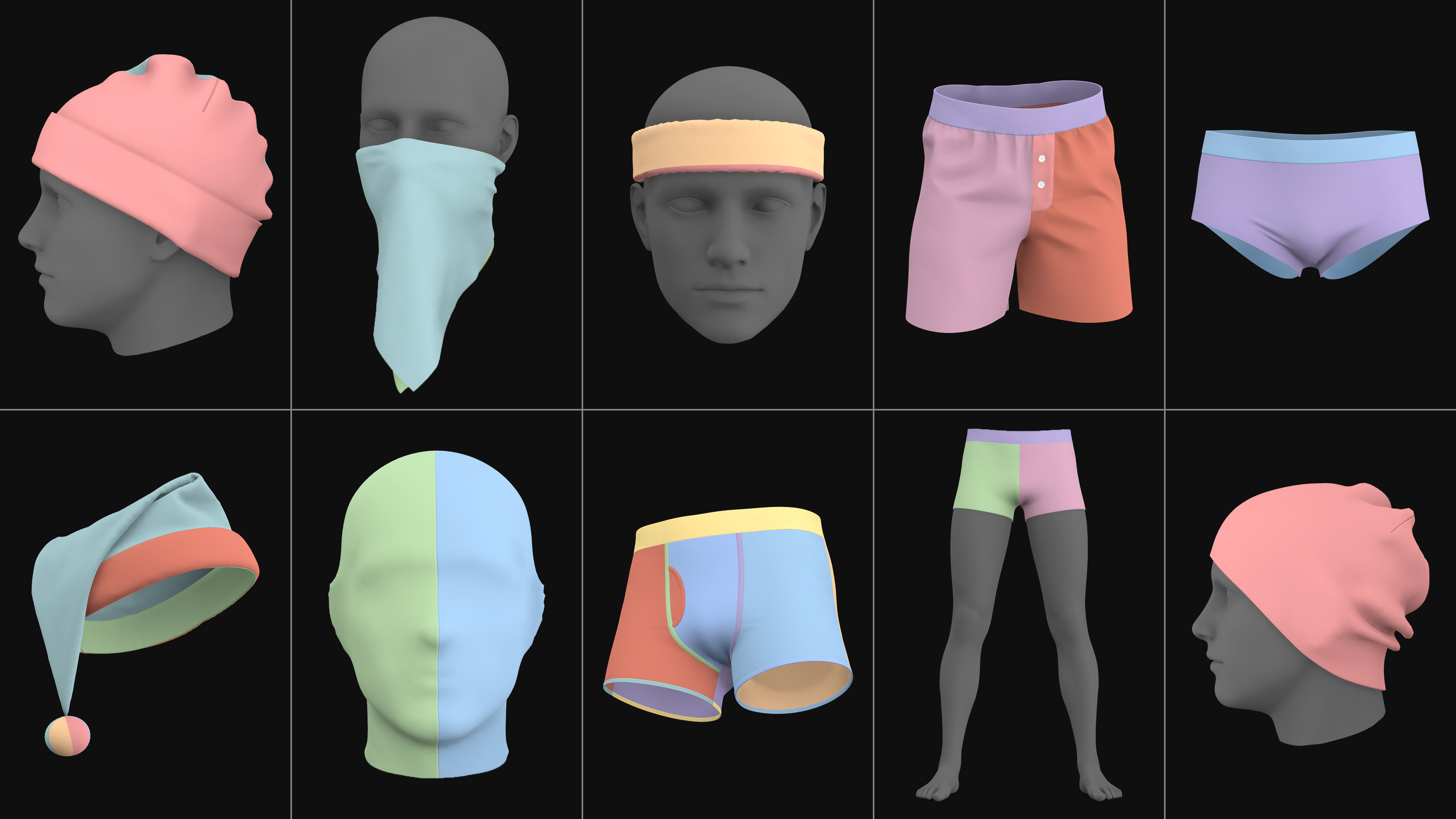 Female and male basic clothes pack MD Clo 3D zprj obj 3D model_12