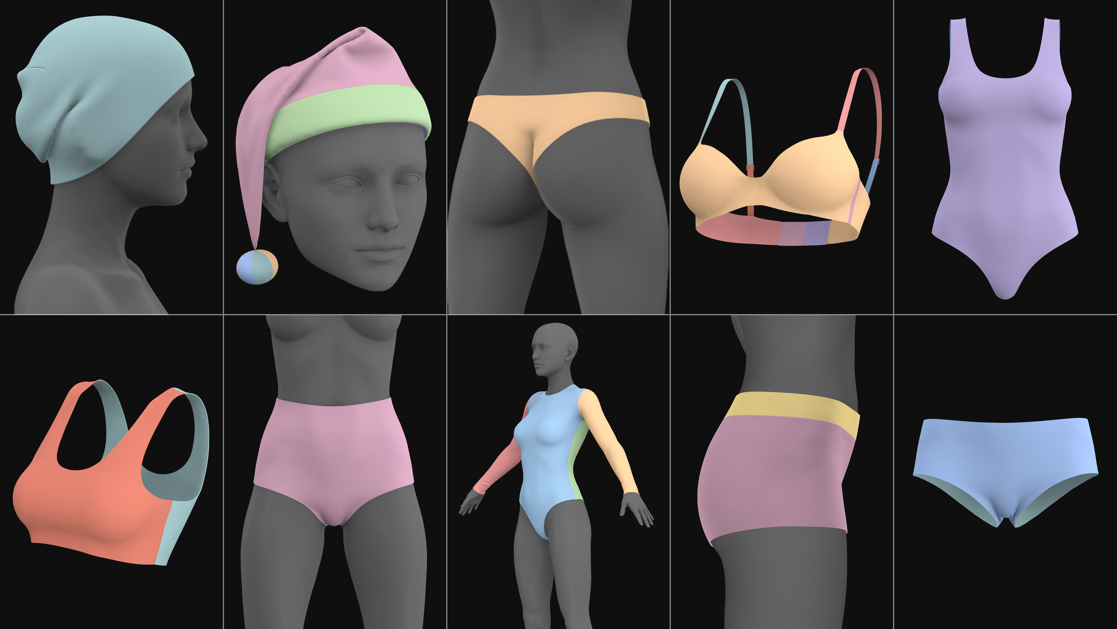 Female and male basic clothes pack MD Clo 3D zprj obj 3D model_5