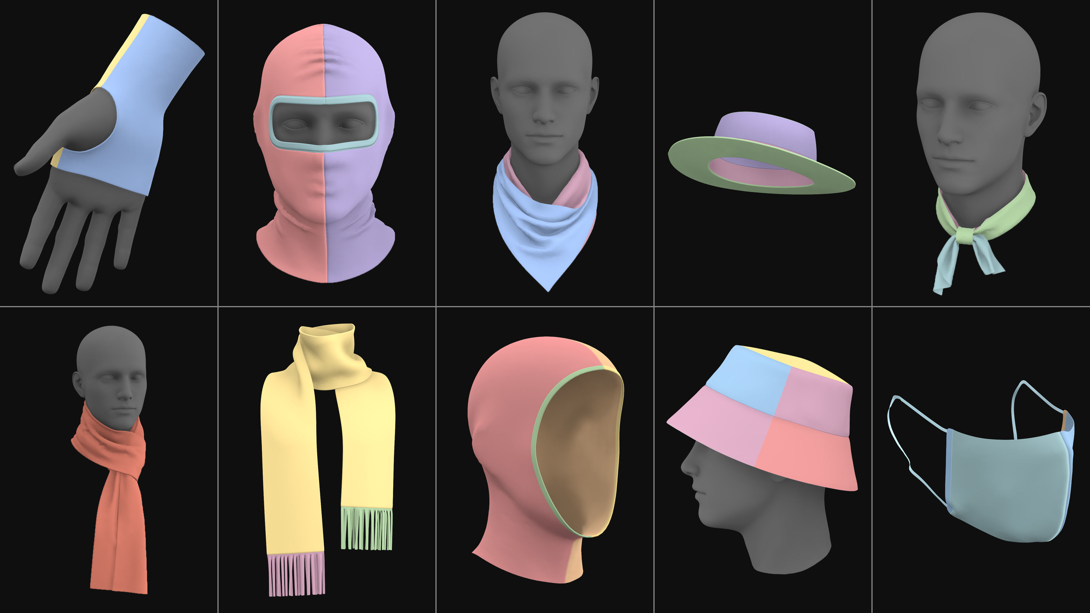 Female and male basic clothes pack MD Clo 3D zprj obj 3D model_11