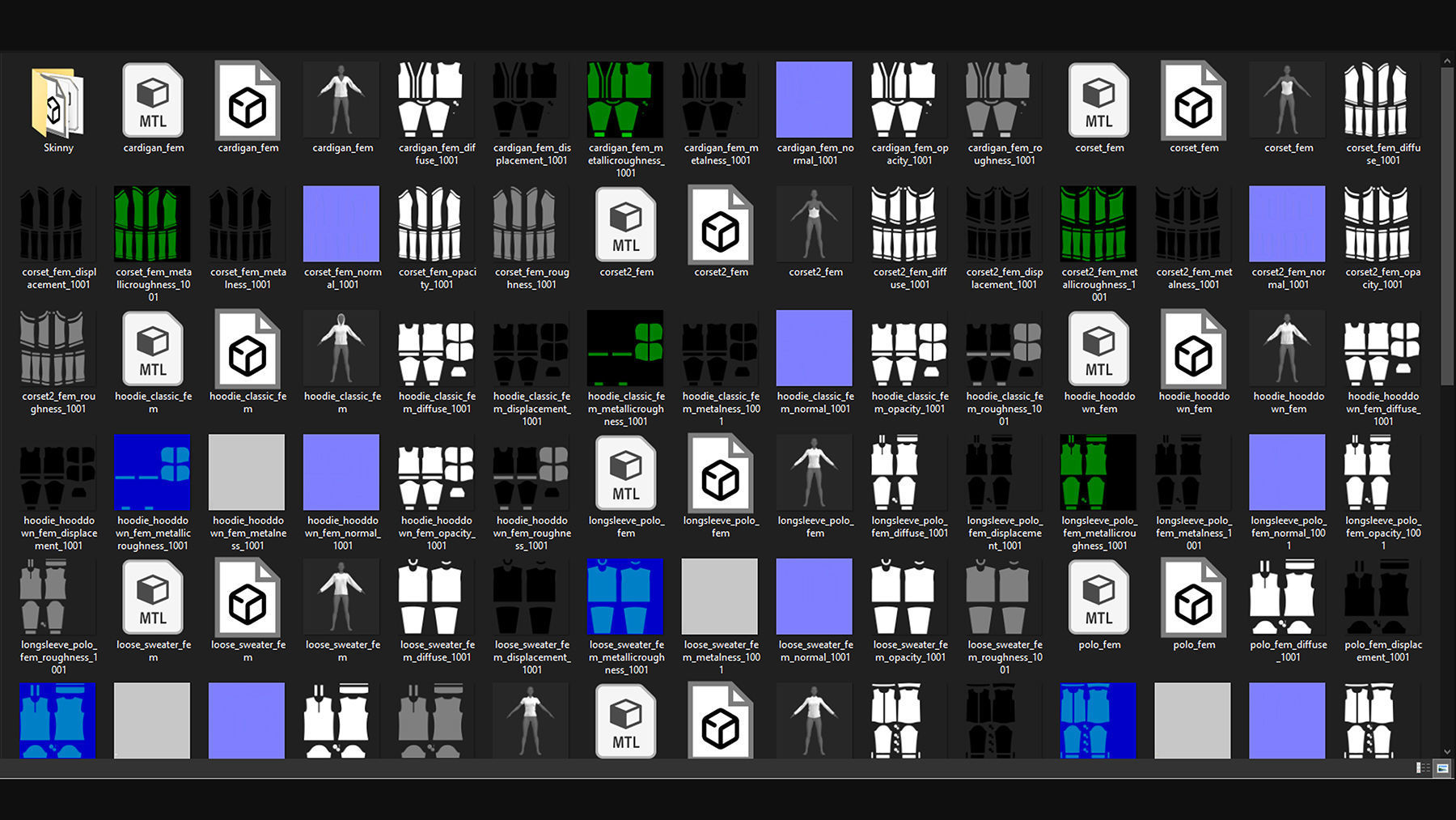 Female and male basic clothes pack MD Clo 3D zprj obj 3D model_22