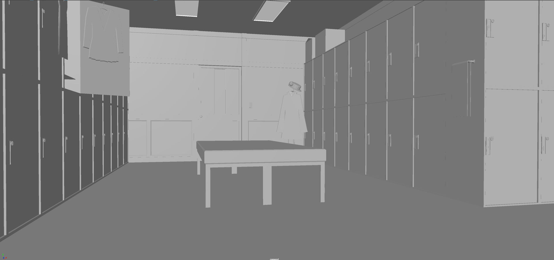 Locker Room model Low-poly 3D model_10