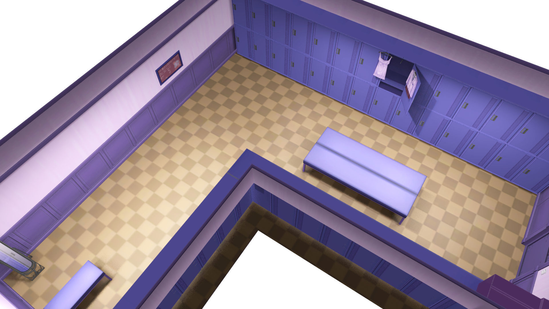 Locker Room model Low-poly 3D model_11