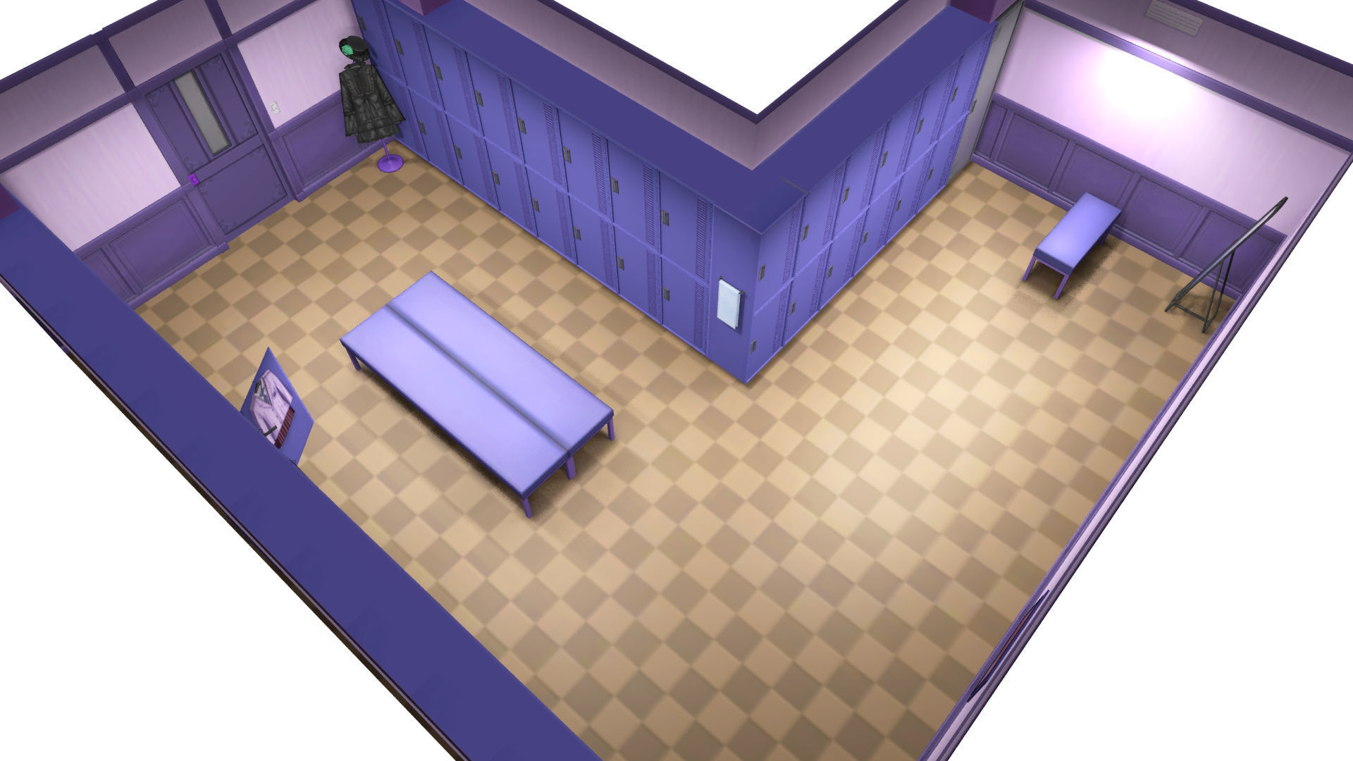 Locker Room model Low-poly 3D model_4