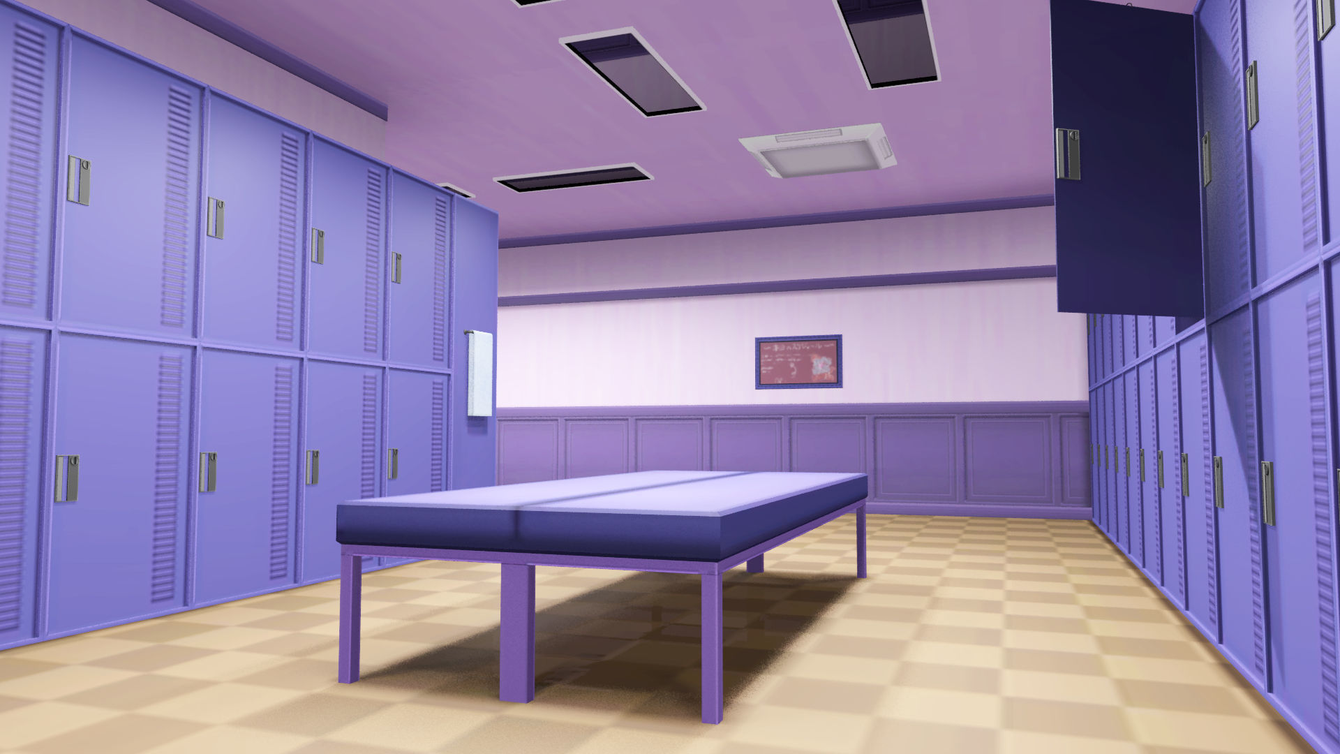 Locker Room model Low-poly 3D model_3