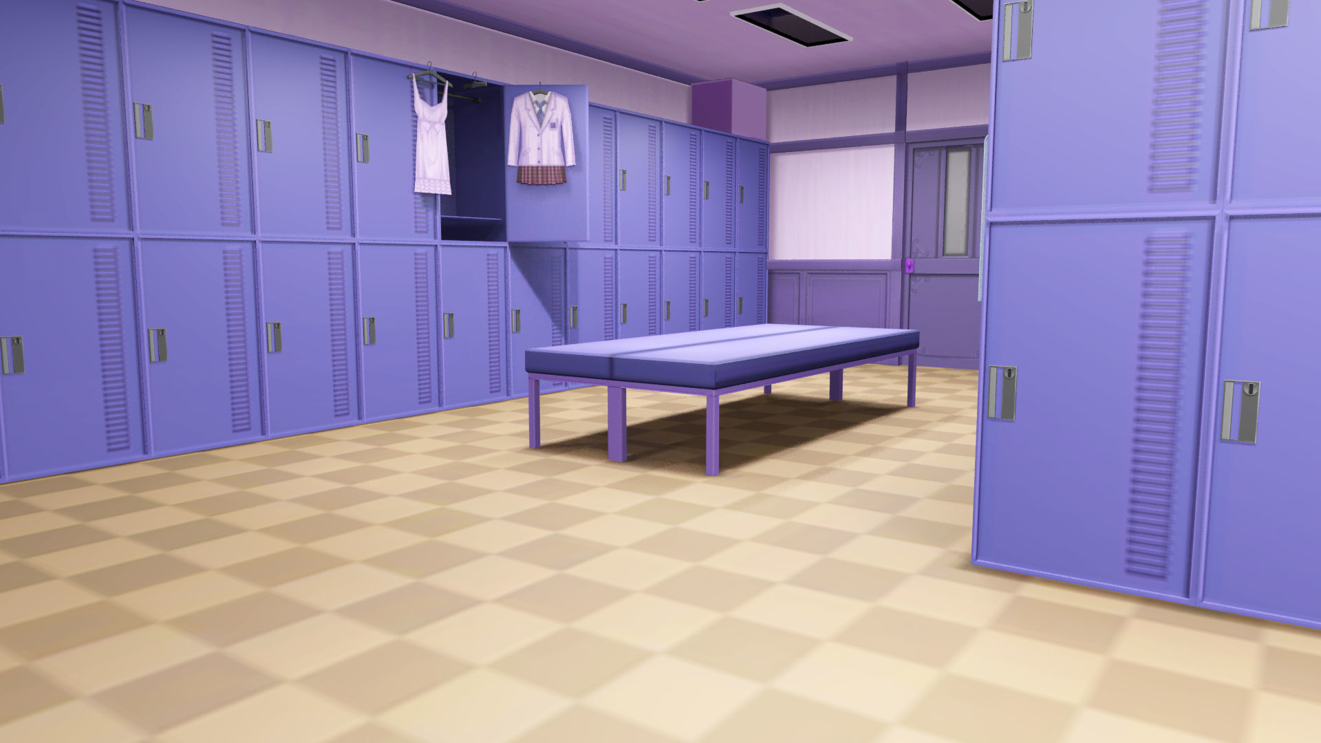 Locker Room model Low-poly 3D model_2