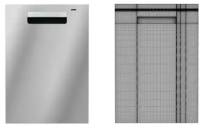 Beko dishwasher Low-poly 3D model