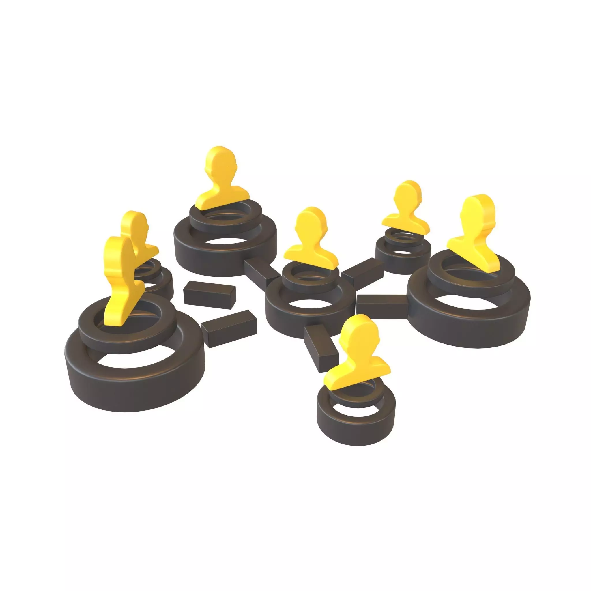 Network Connection Icon v2 004 Low-poly 3D model_0