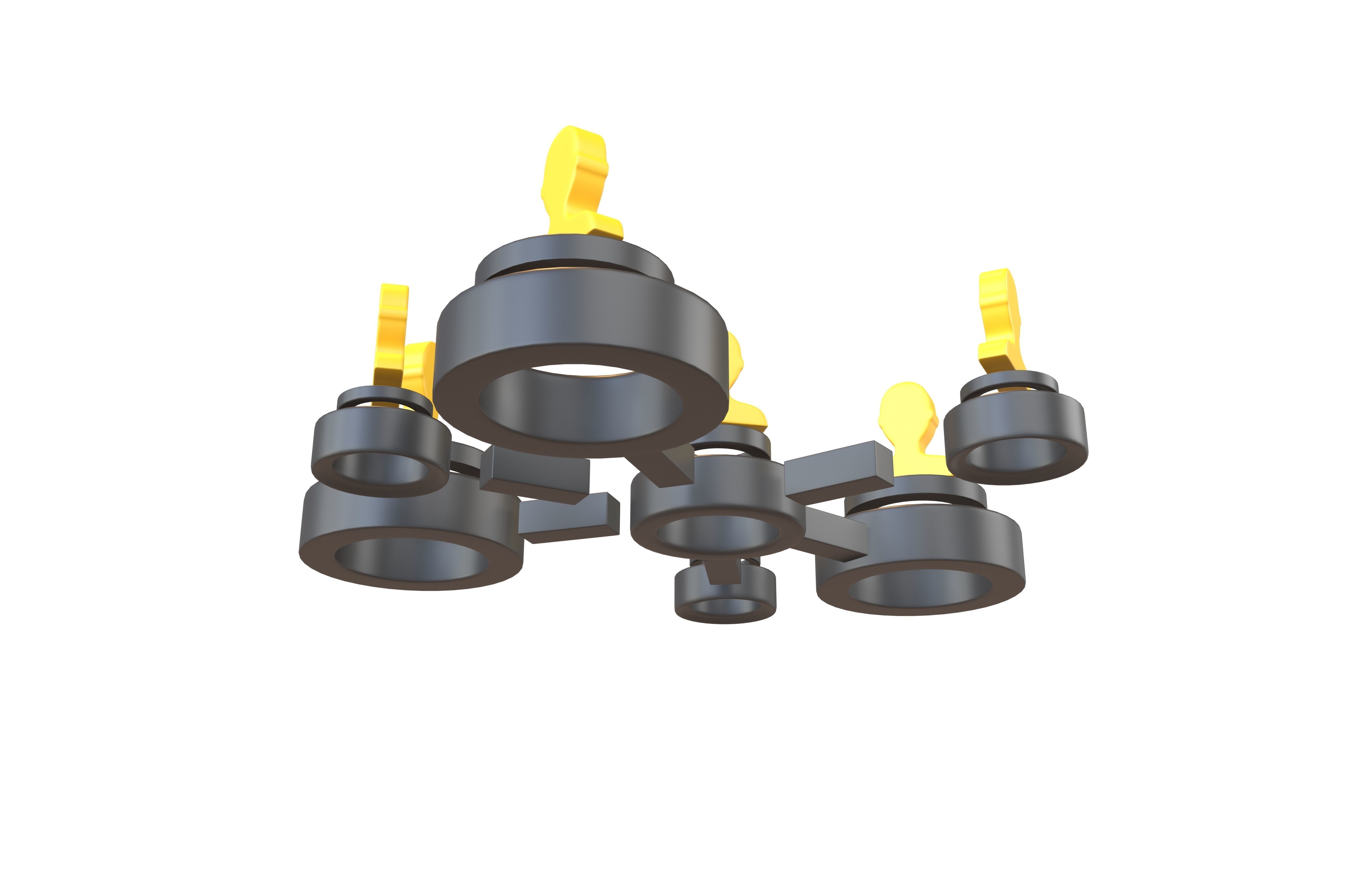 Network Connection Icon v2 004 Low-poly 3D model_3