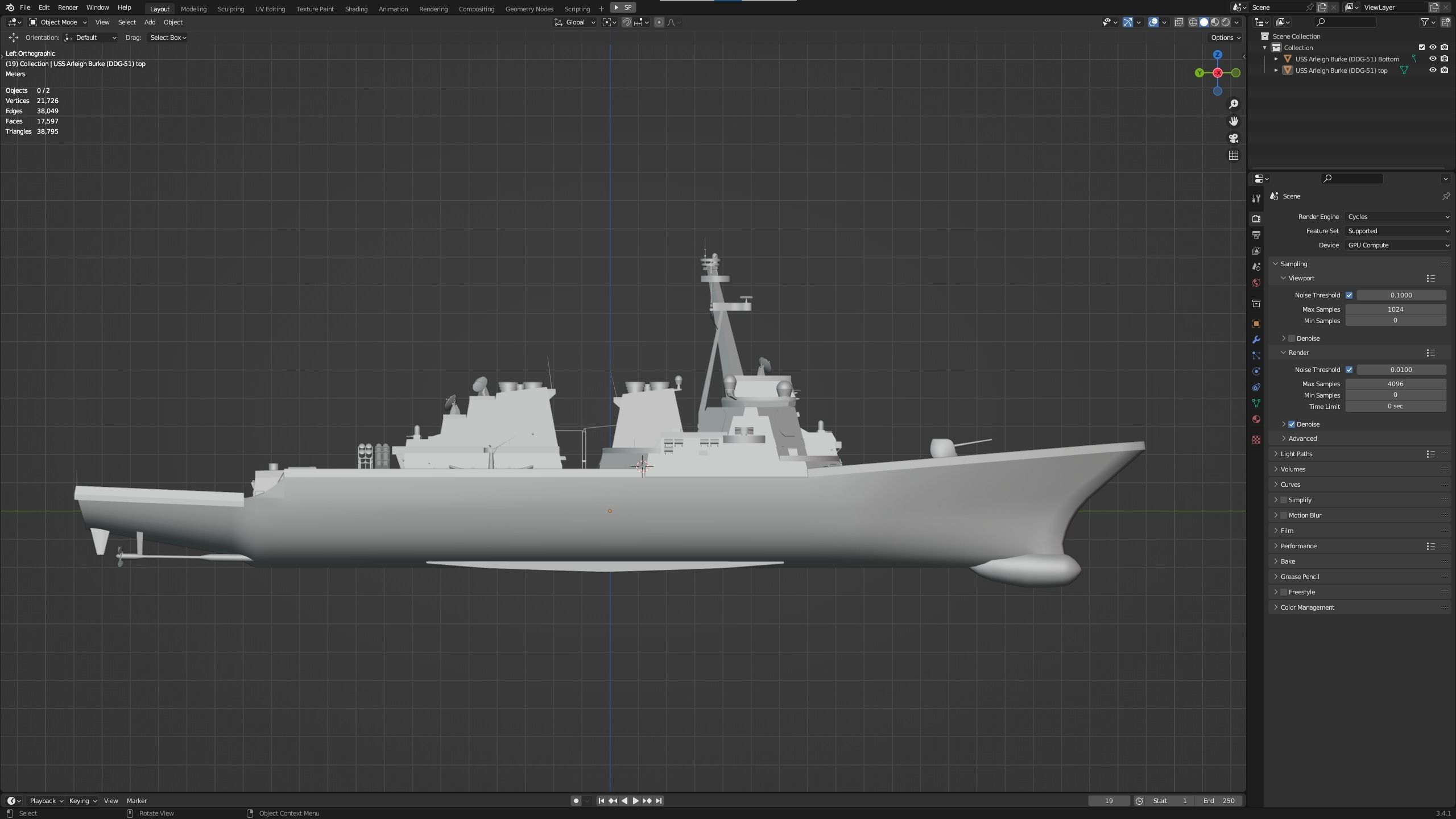 USS Arleigh Burke DDG 51 Low-poly 3D model_21