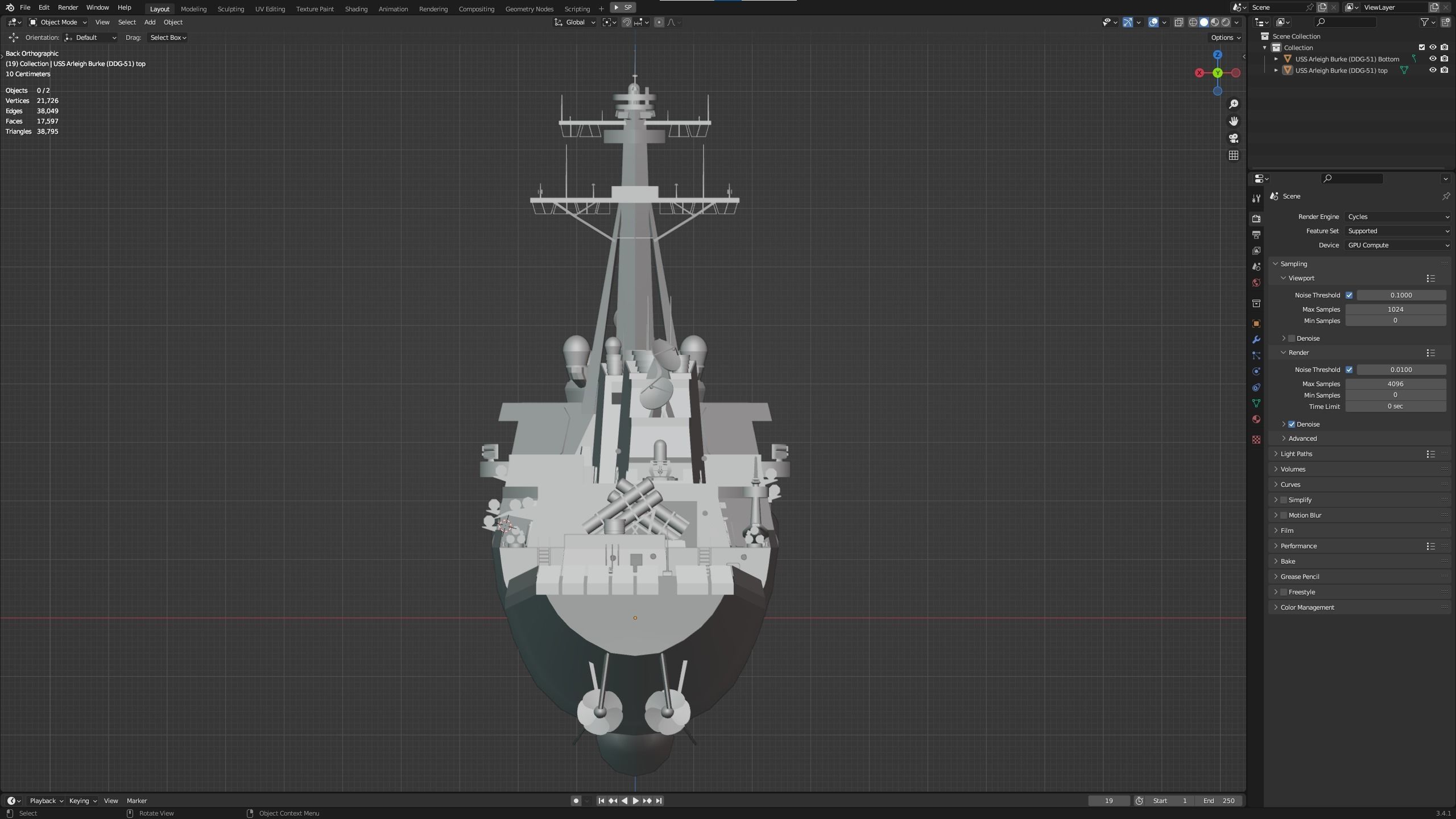 USS Arleigh Burke DDG 51 Low-poly 3D model_22