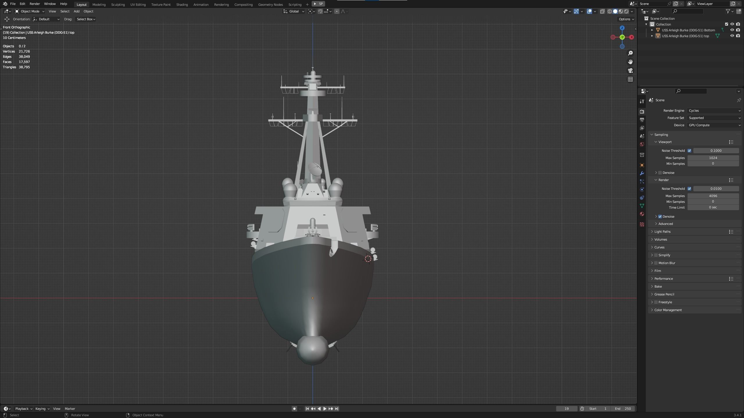 USS Arleigh Burke DDG 51 Low-poly 3D model_20