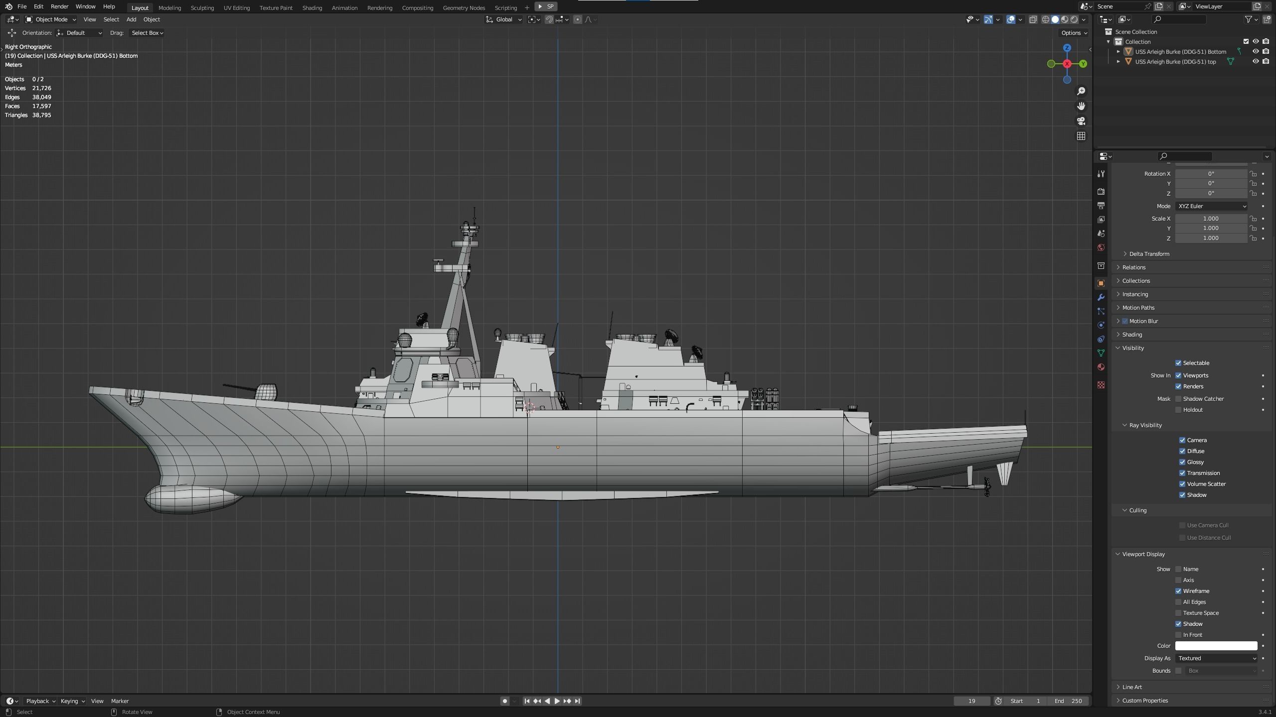 USS Arleigh Burke DDG 51 Low-poly 3D model_25