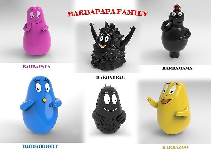 BARBAPAPA Family  3D print model