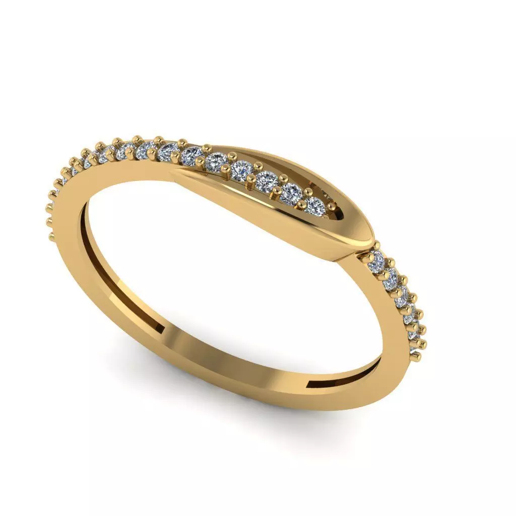 wave wedding ring 3D print model_0