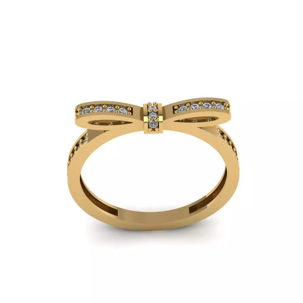 butterfly tie amazing ring 3D print model_0