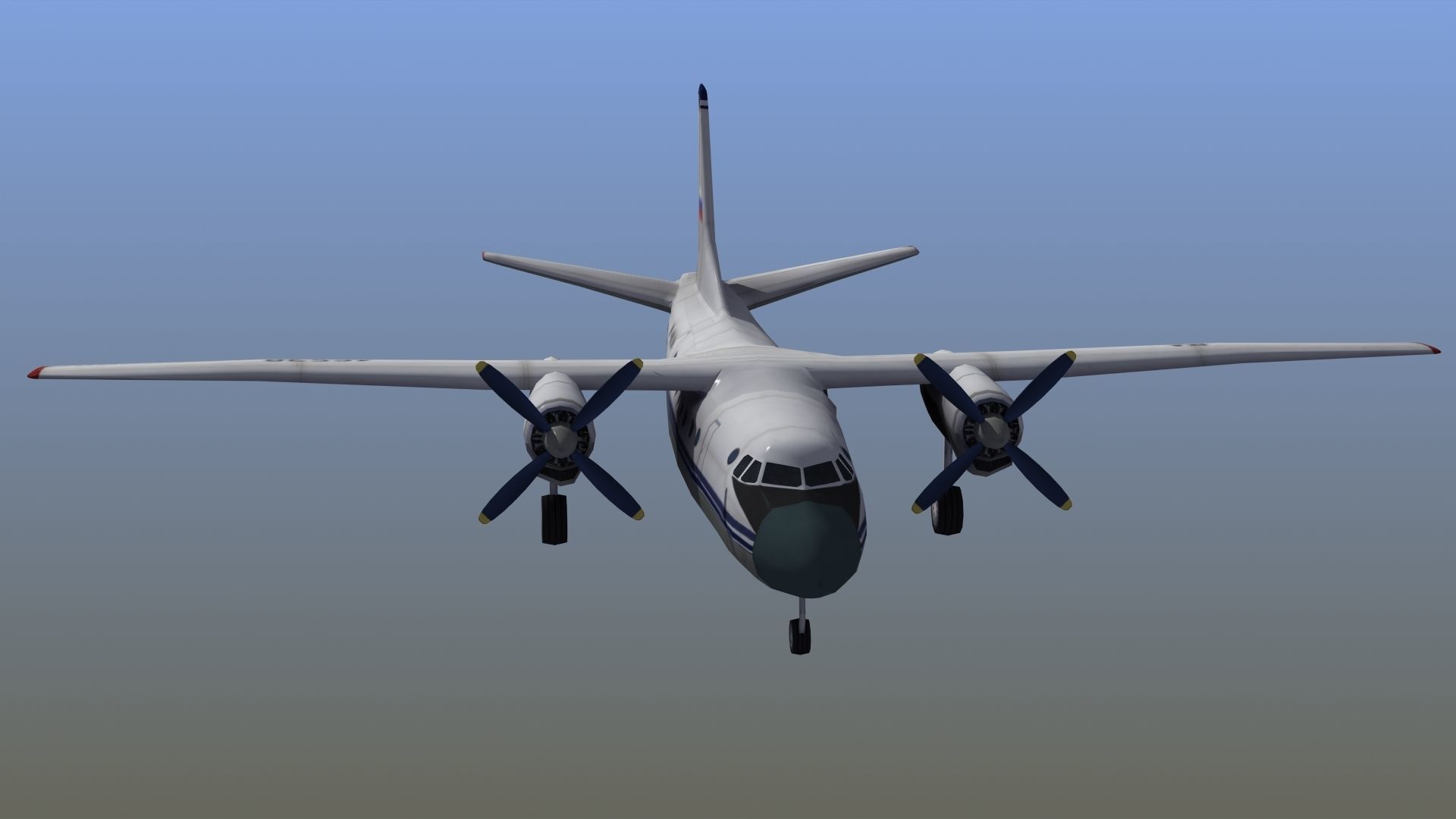 An-24 Coke LD1 Low-poly 3D model_13