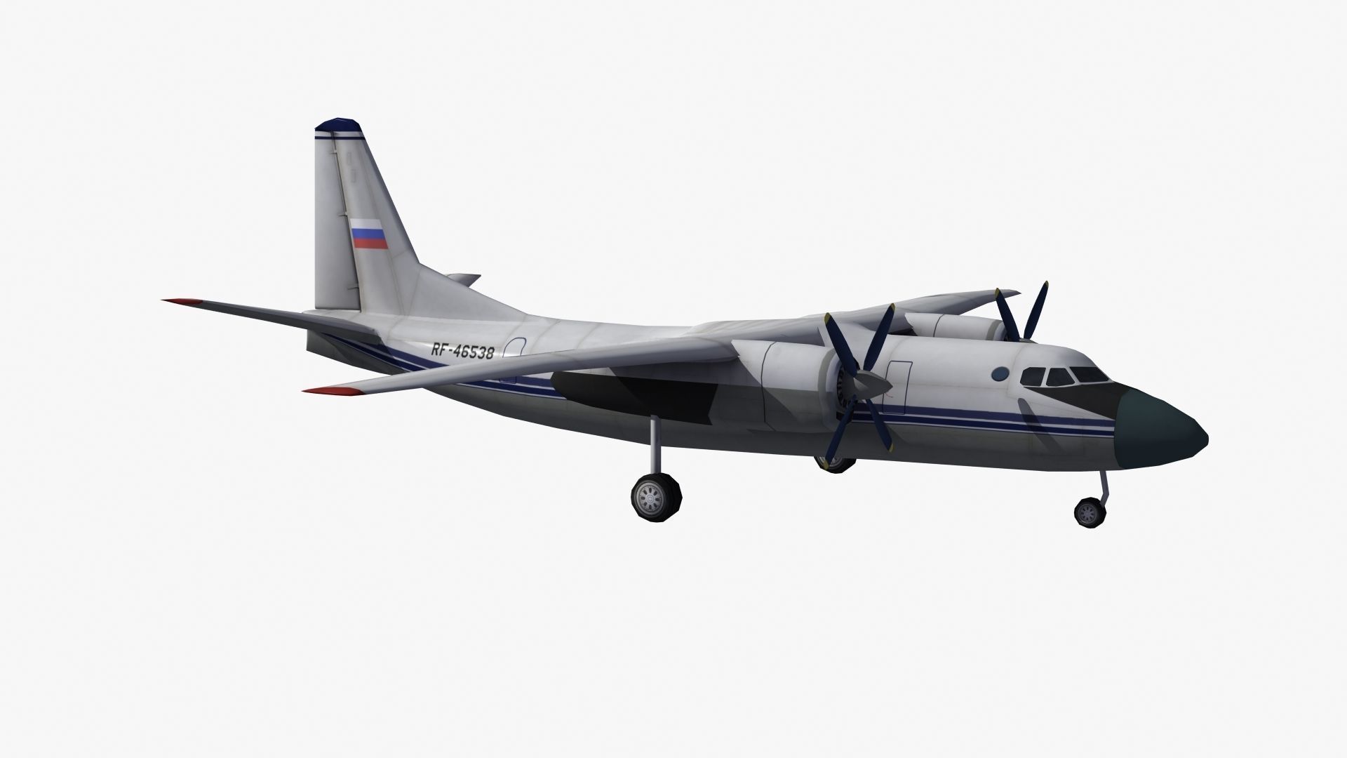 An-24 Coke LD1 Low-poly 3D model_28