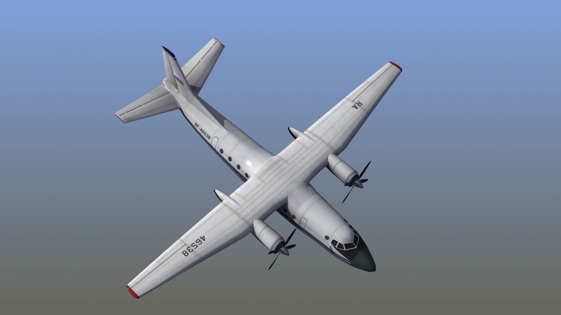 An-24 Coke LD1 Low-poly 3D model_19