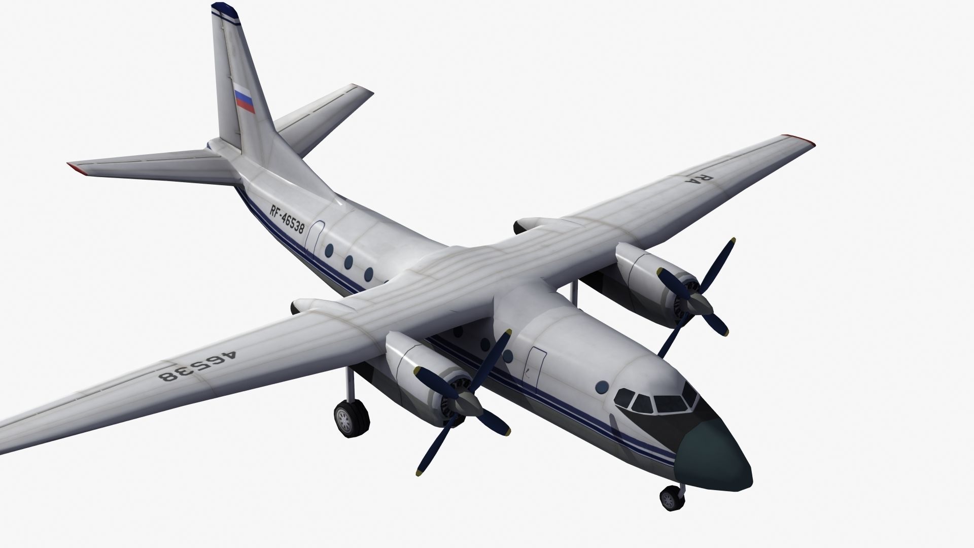 An-24 Coke LD1 Low-poly 3D model_38