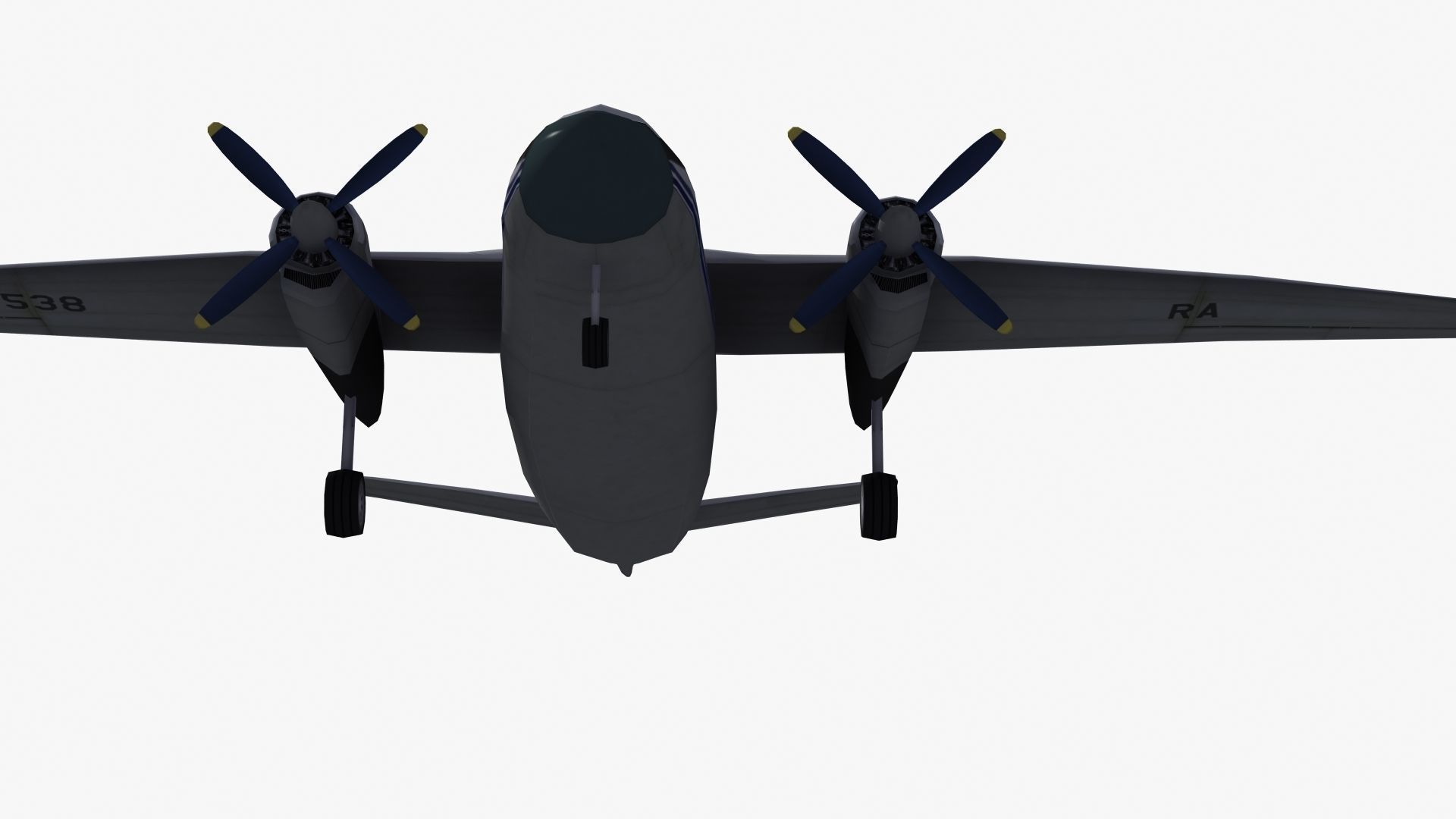 An-24 Coke LD1 Low-poly 3D model_36