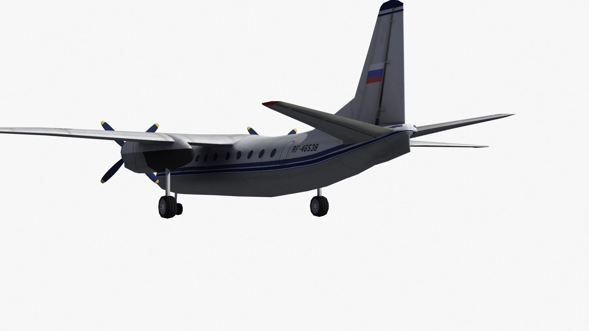 An-24 Coke LD1 Low-poly 3D model_24