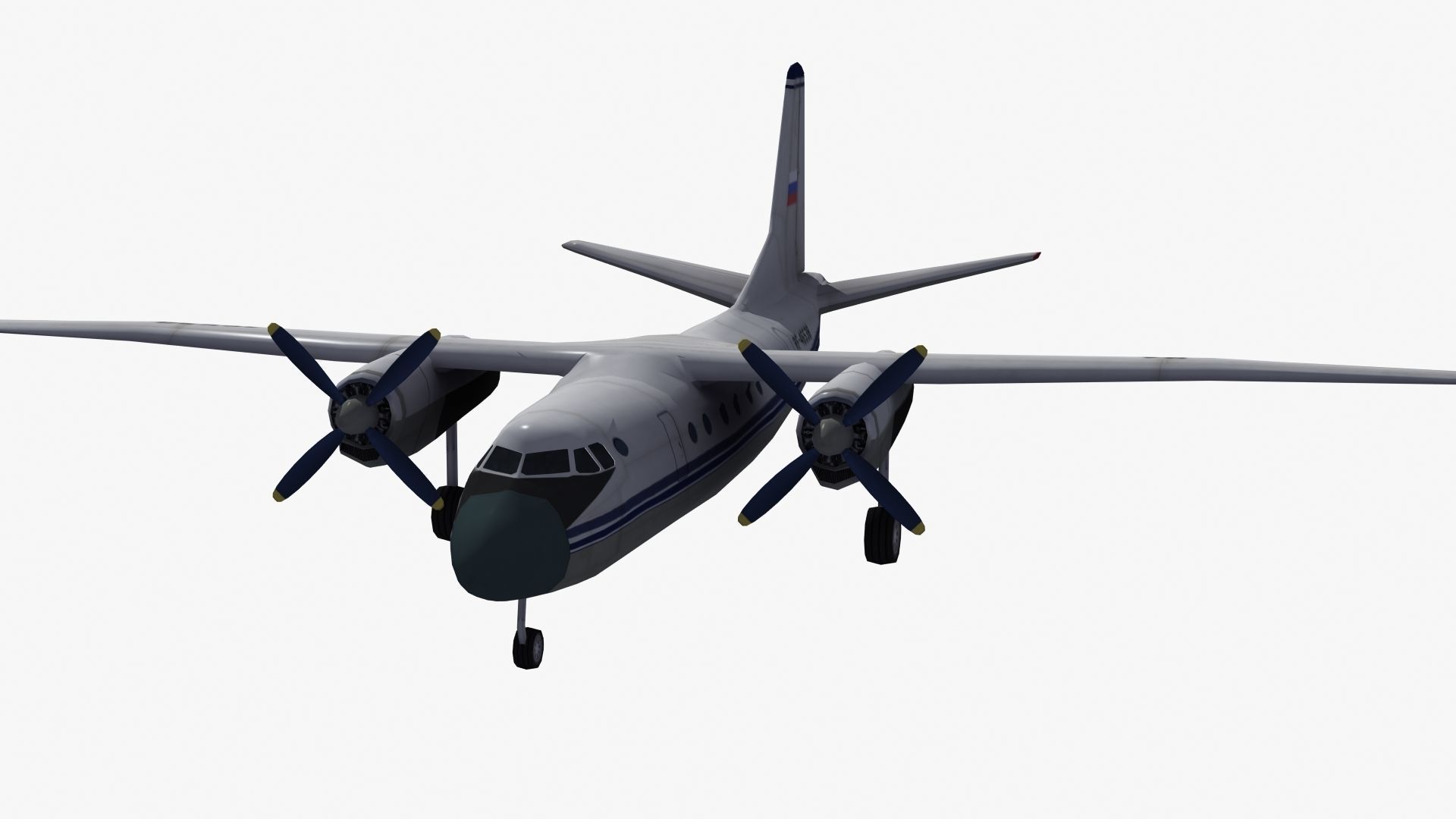 An-24 Coke LD1 Low-poly 3D model_34