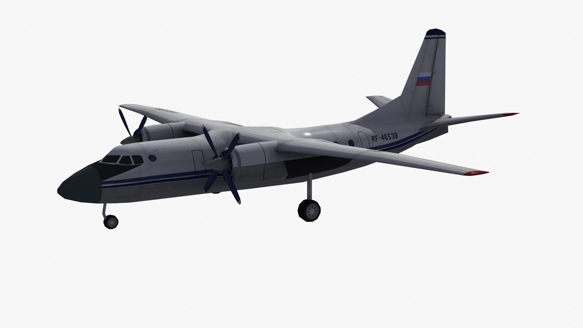 An-24 Coke LD1 Low-poly 3D model_22