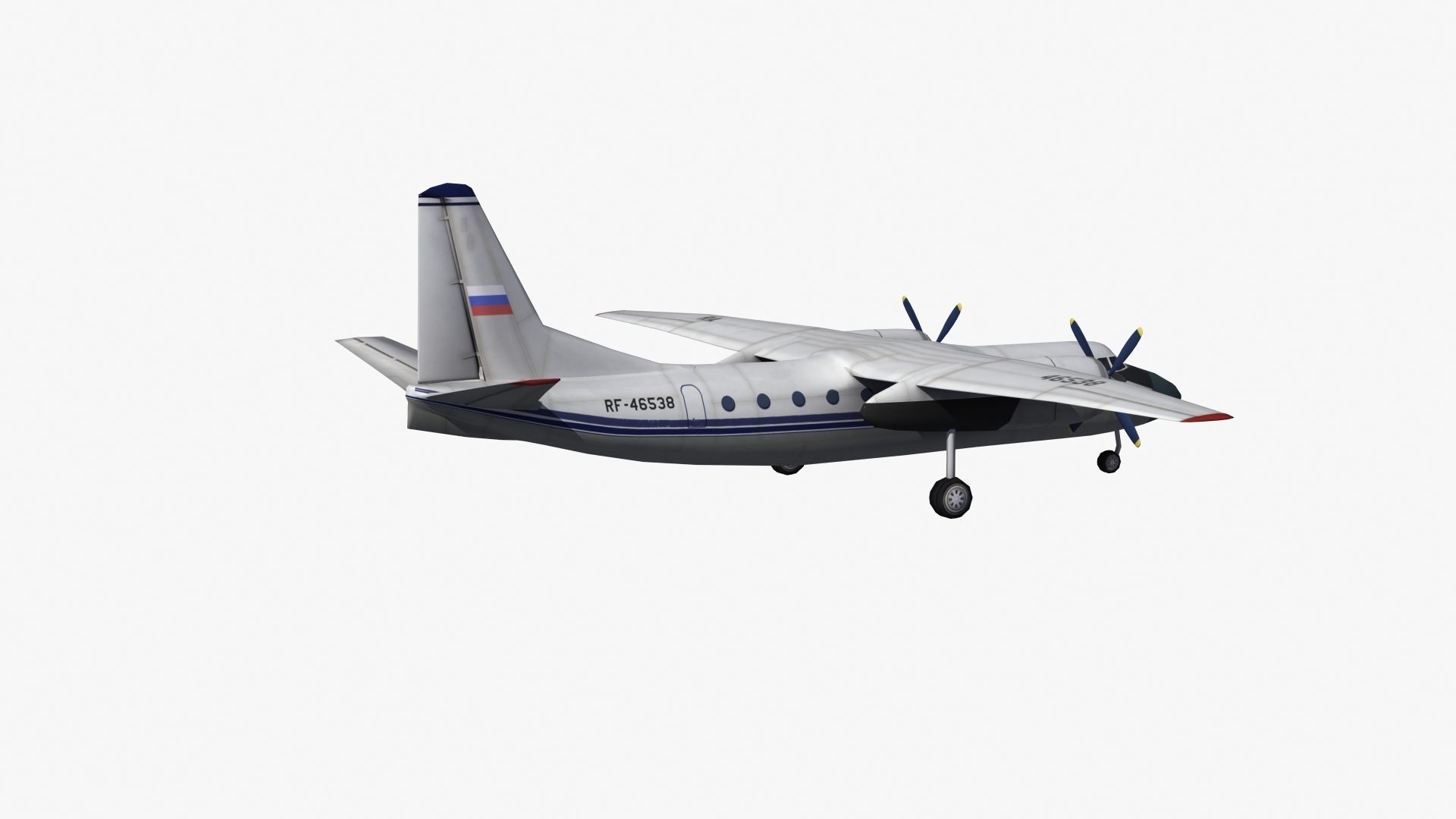 An-24 Coke LD1 Low-poly 3D model_30