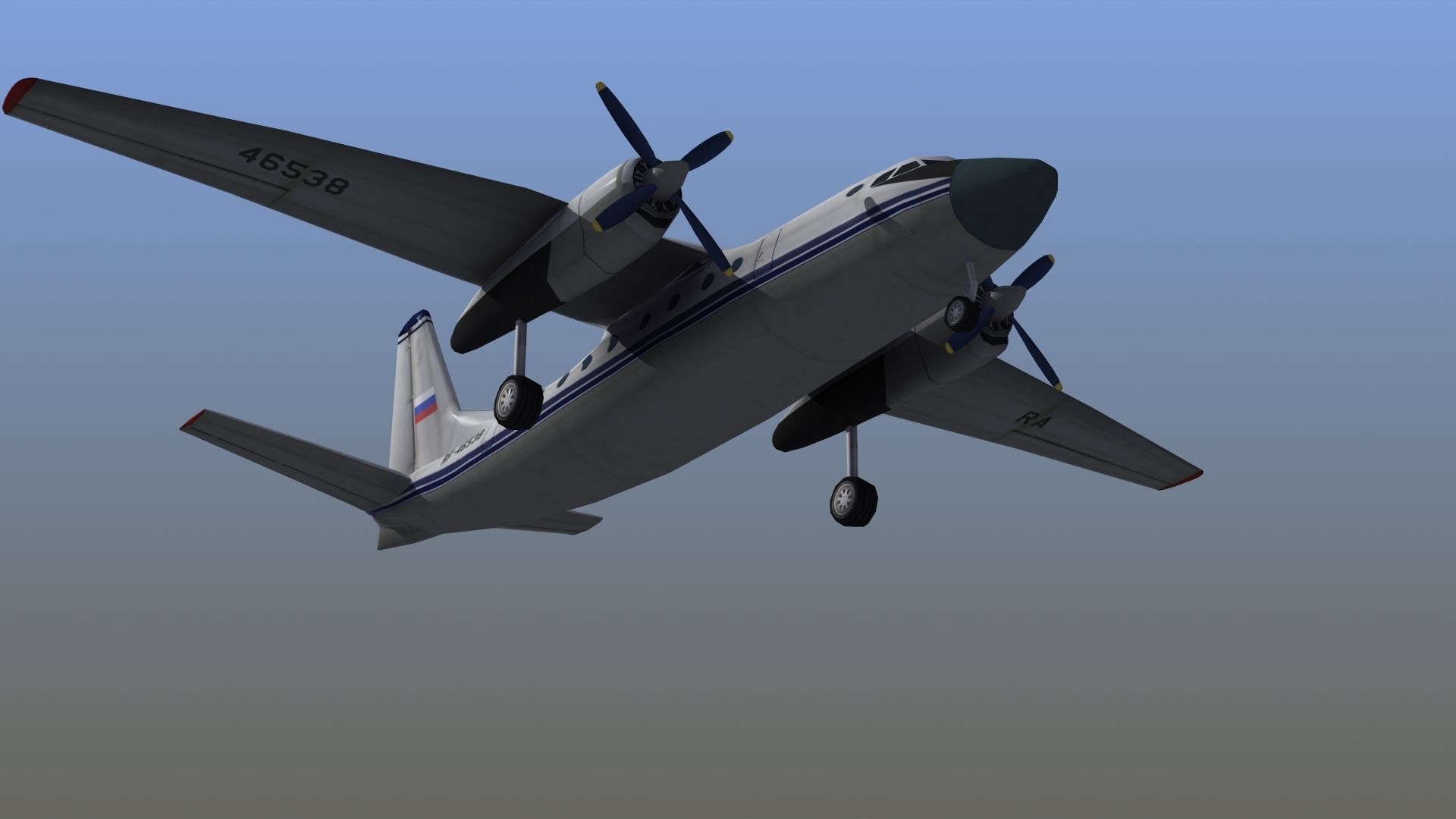 An-24 Coke LD1 Low-poly 3D model_17