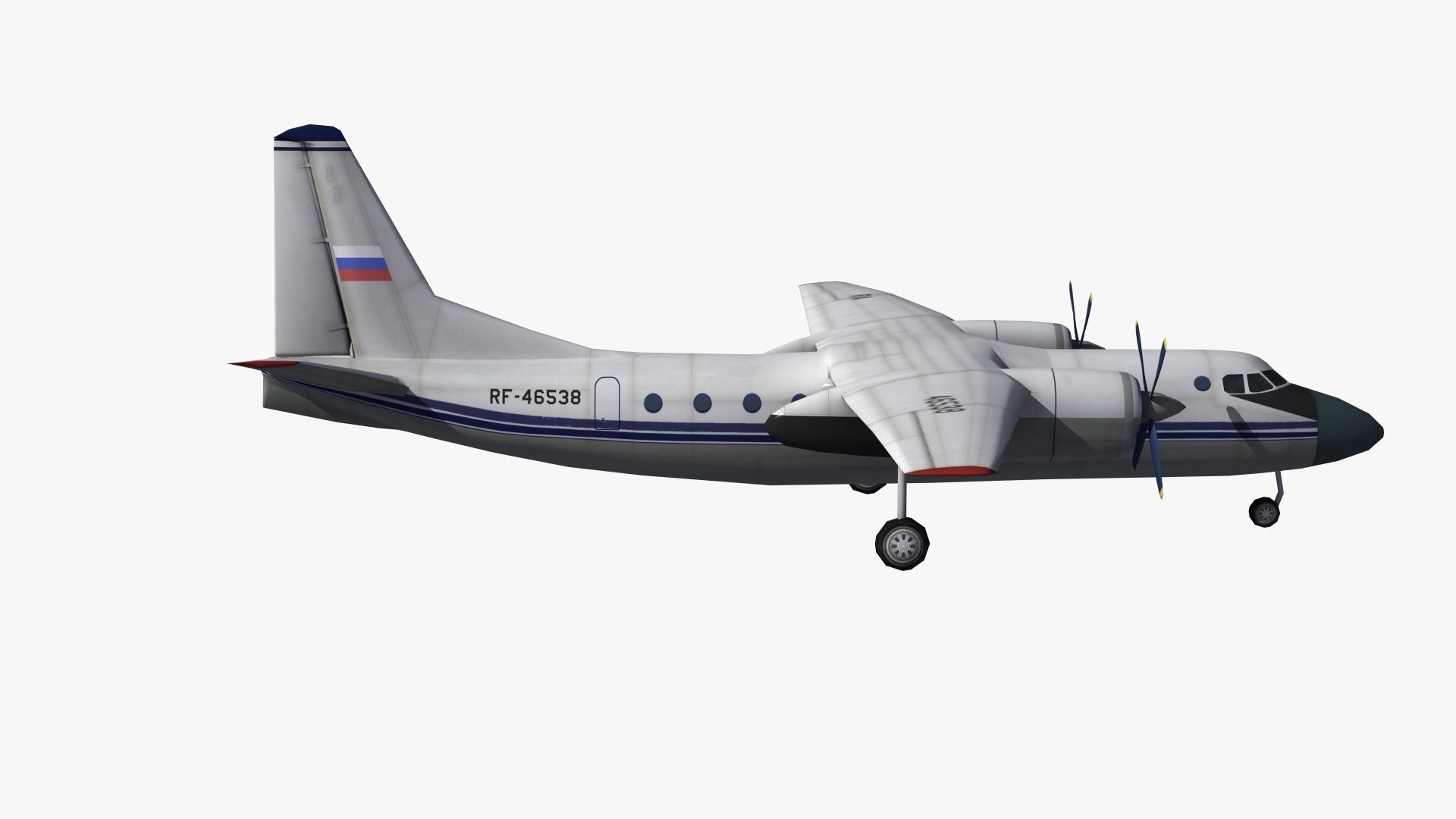 An-24 Coke LD1 Low-poly 3D model_29