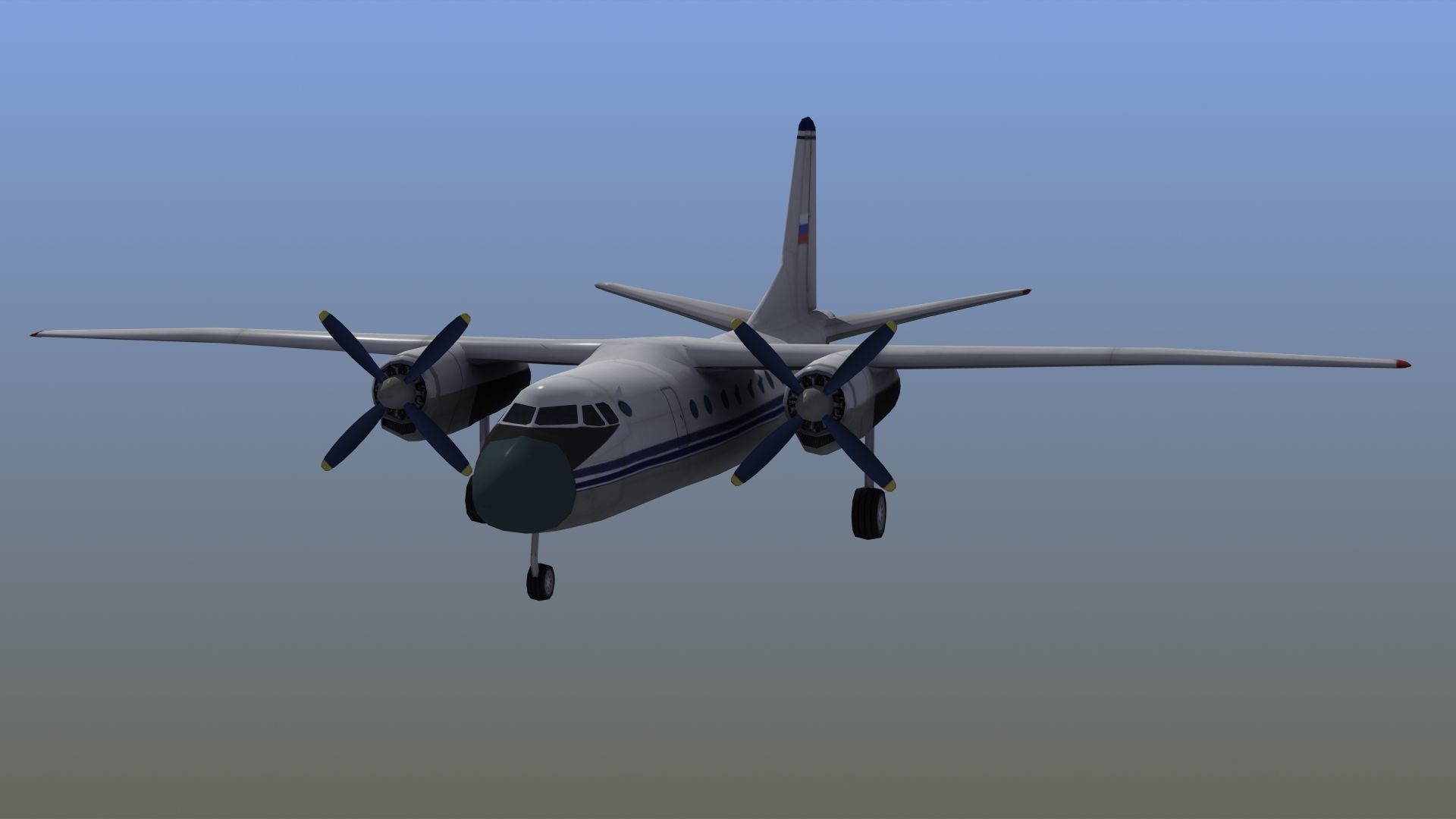 An-24 Coke LD1 Low-poly 3D model_12