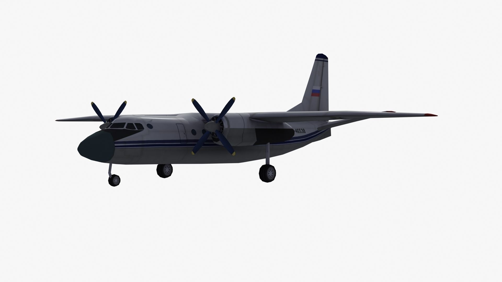 An-24 Coke LD1 Low-poly 3D model_31