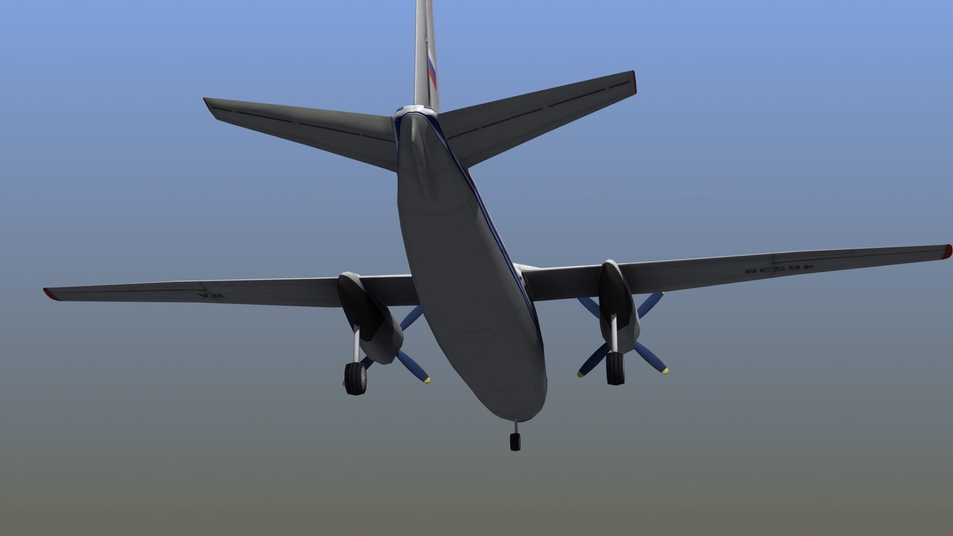 An-24 Coke LD1 Low-poly 3D model_5