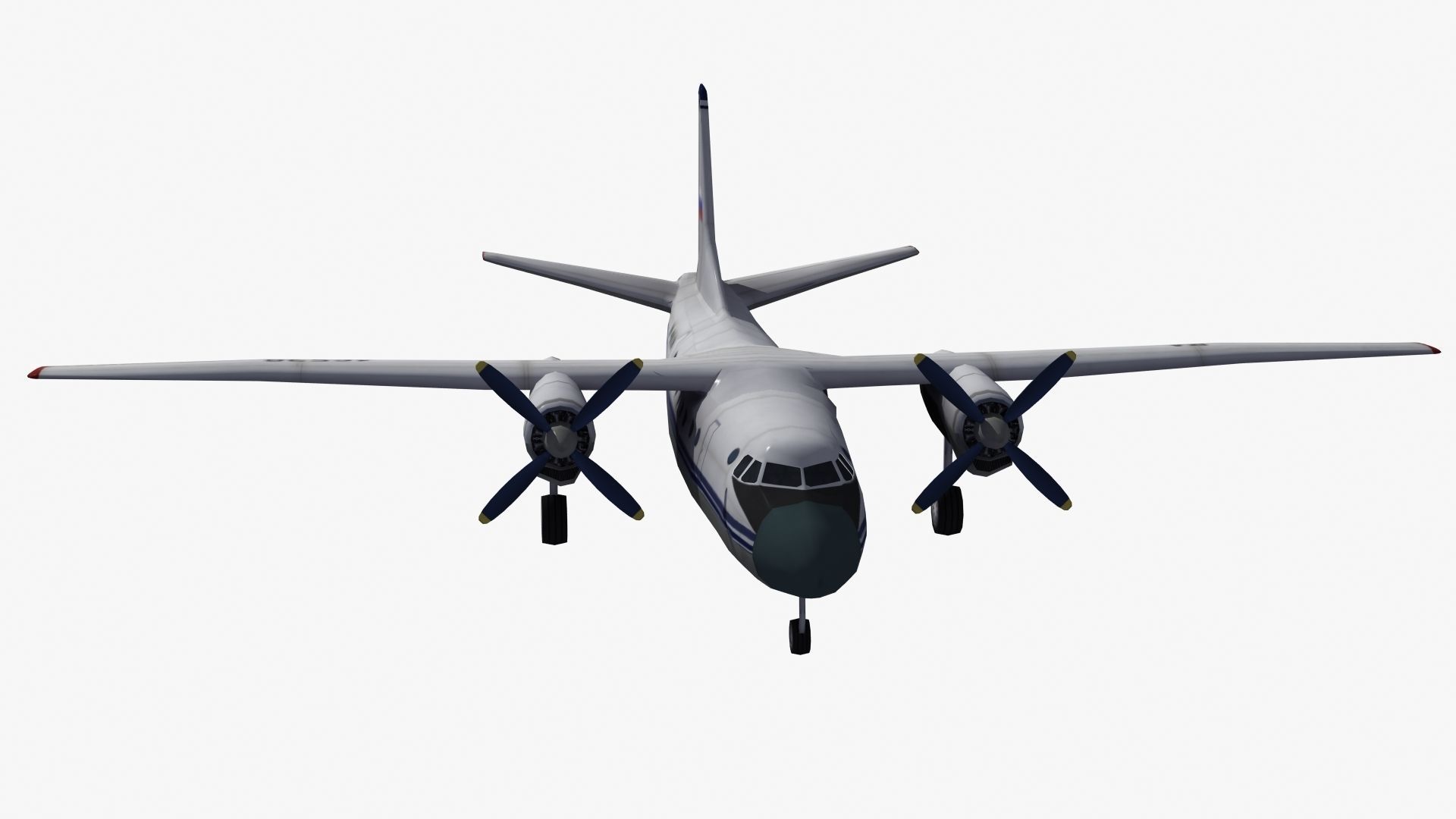 An-24 Coke LD1 Low-poly 3D model_33