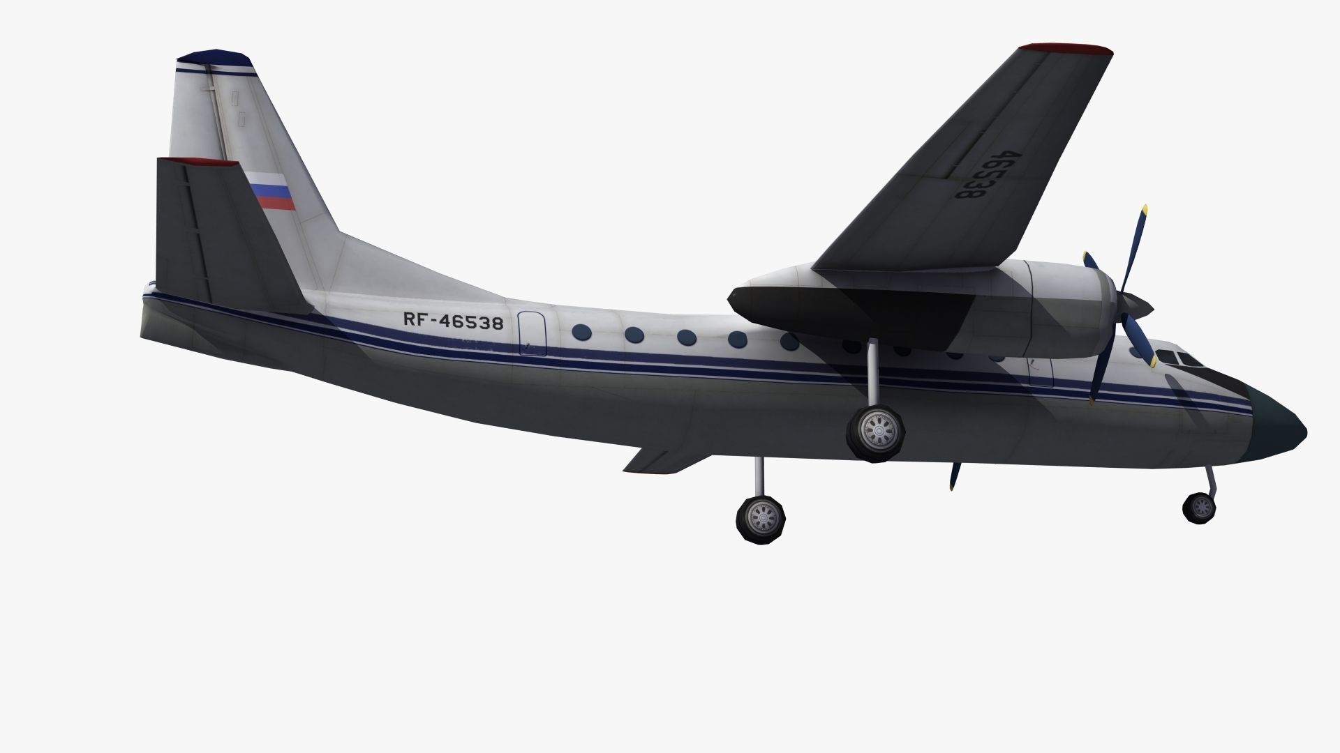 An-24 Coke LD1 Low-poly 3D model_27