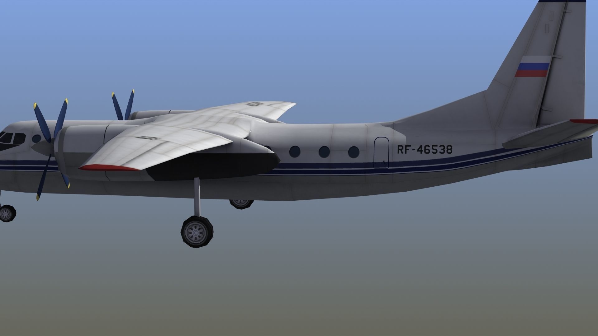 An-24 Coke LD1 Low-poly 3D model_3