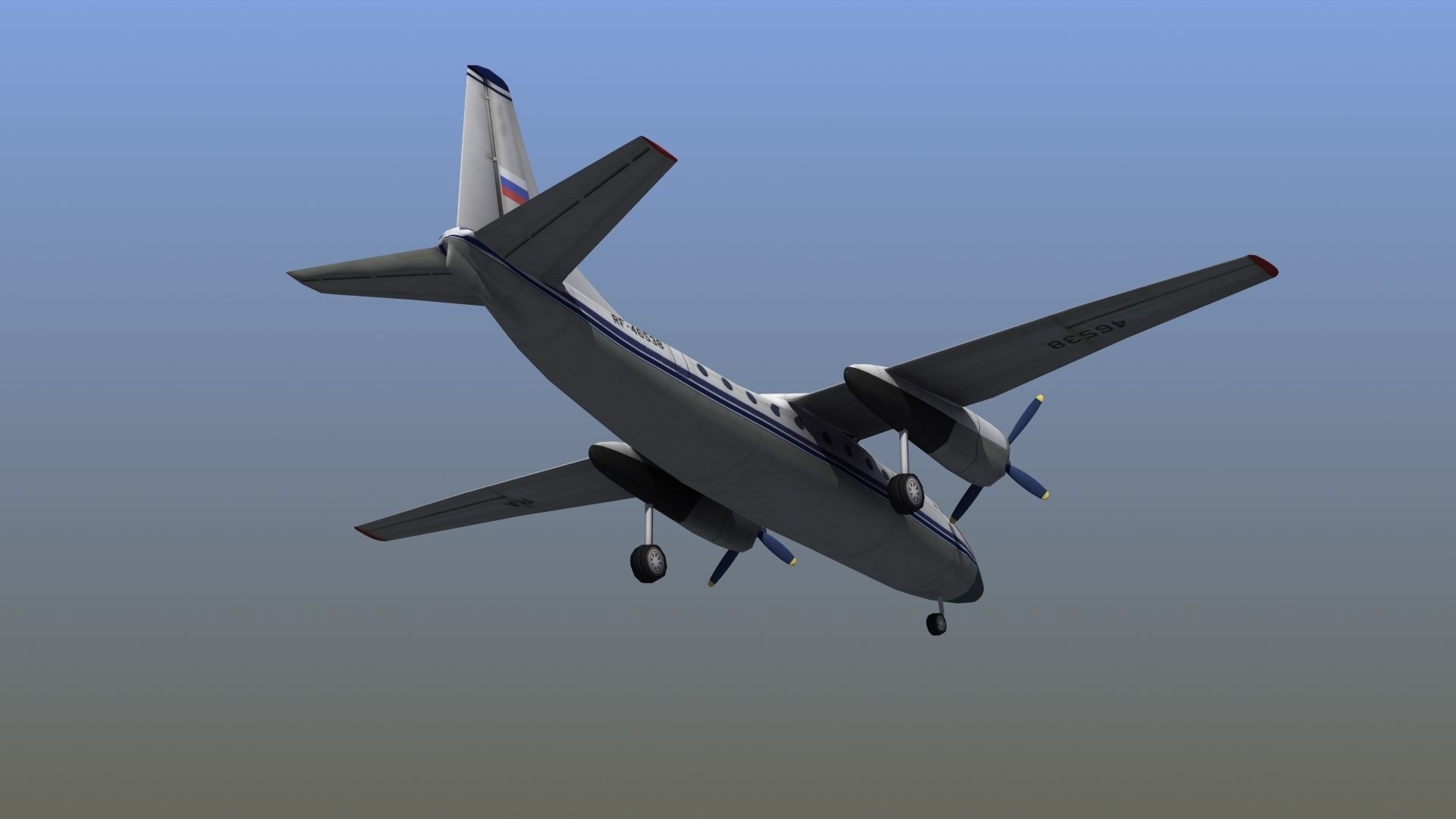 An-24 Coke LD1 Low-poly 3D model_6