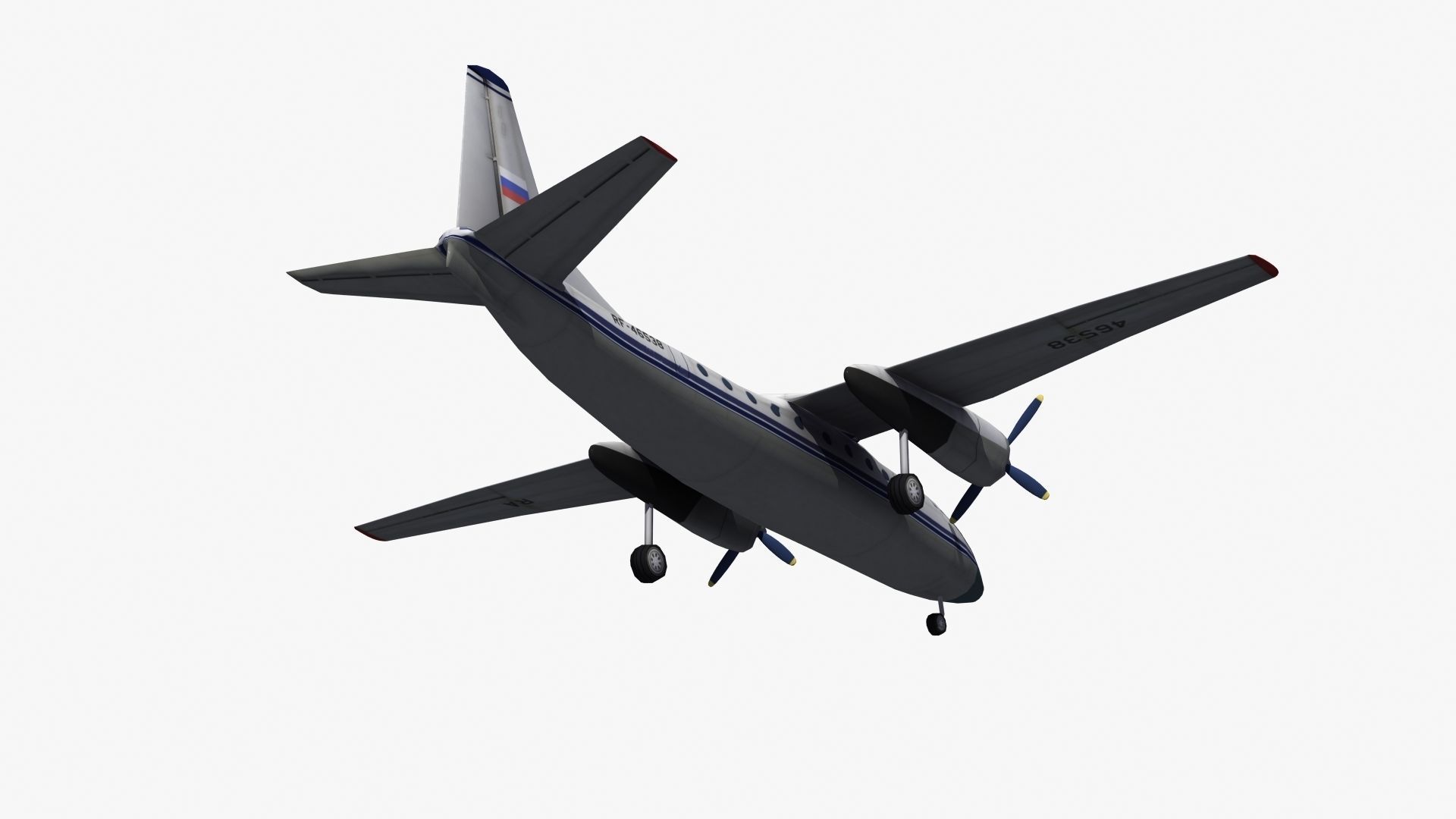 An-24 Coke LD1 Low-poly 3D model_26