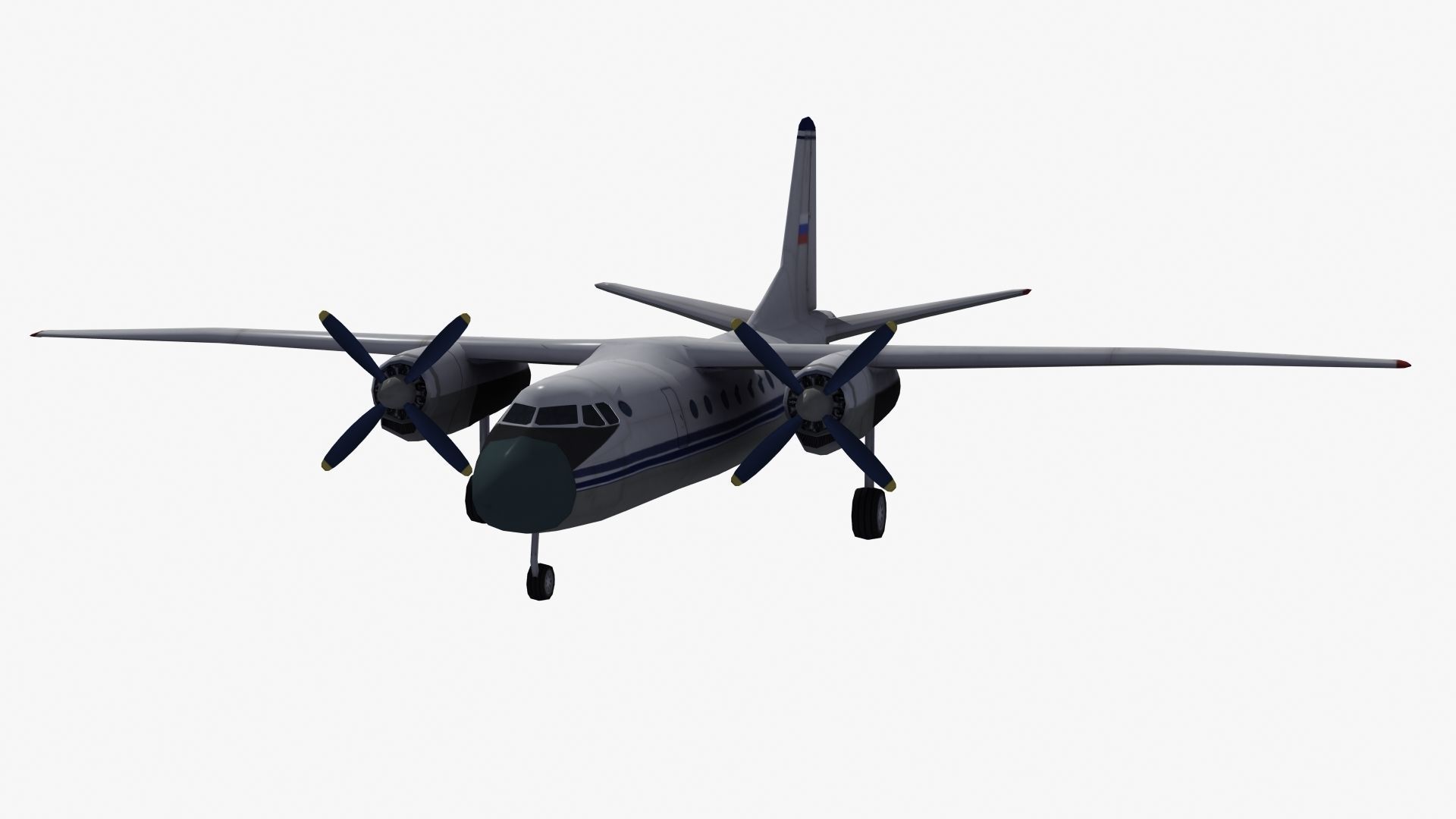 An-24 Coke LD1 Low-poly 3D model_32