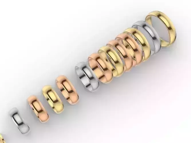 wedding band us 1 to 13 sizes stl verified