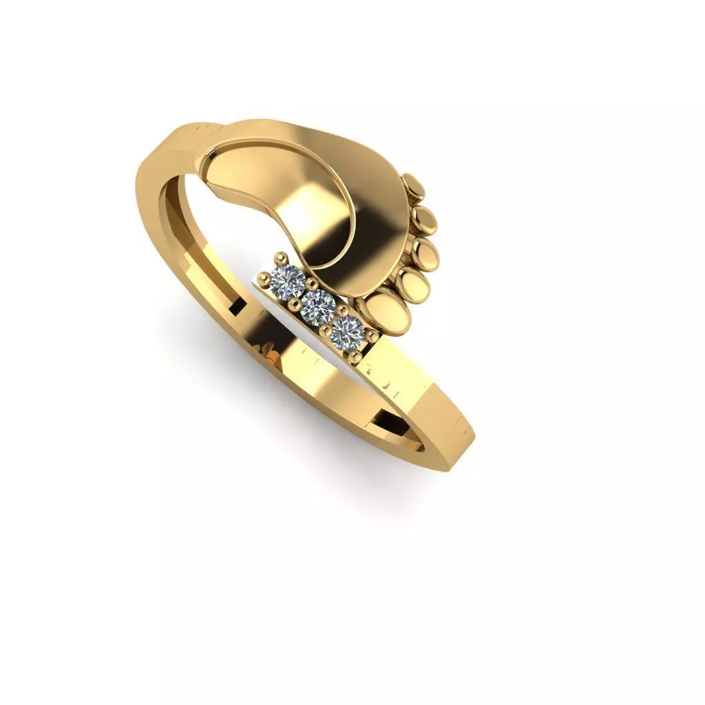 baby foot ring 3D print model_0