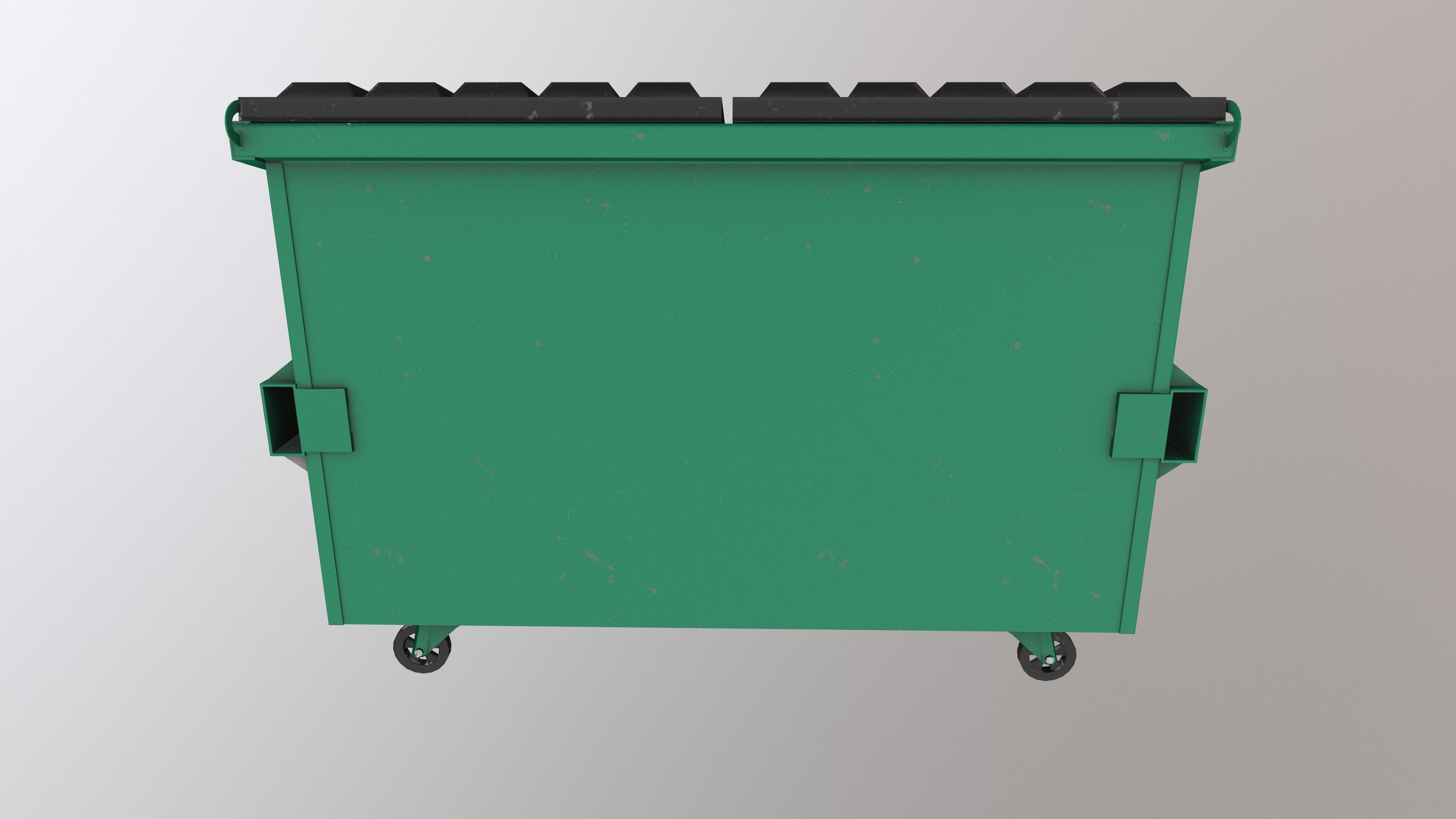 Recycling Dumpster Low-poly 3D model_8