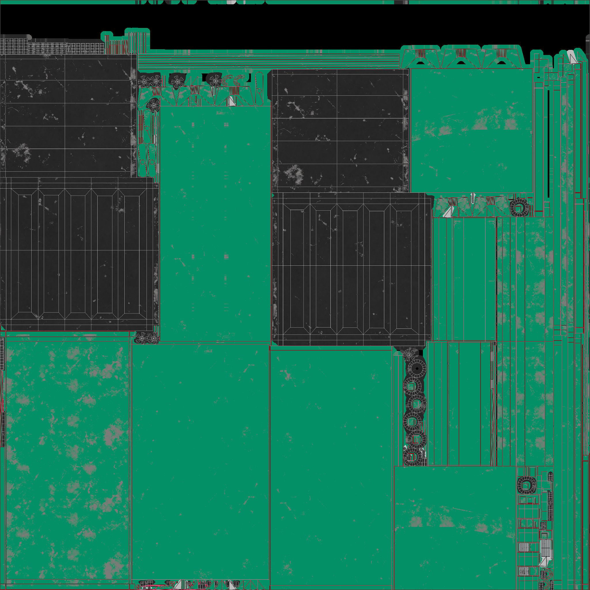 Recycling Dumpster Low-poly 3D model_12