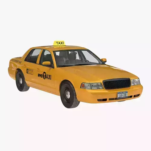 Ford Crown Victoria Yellow Taxi 3D model